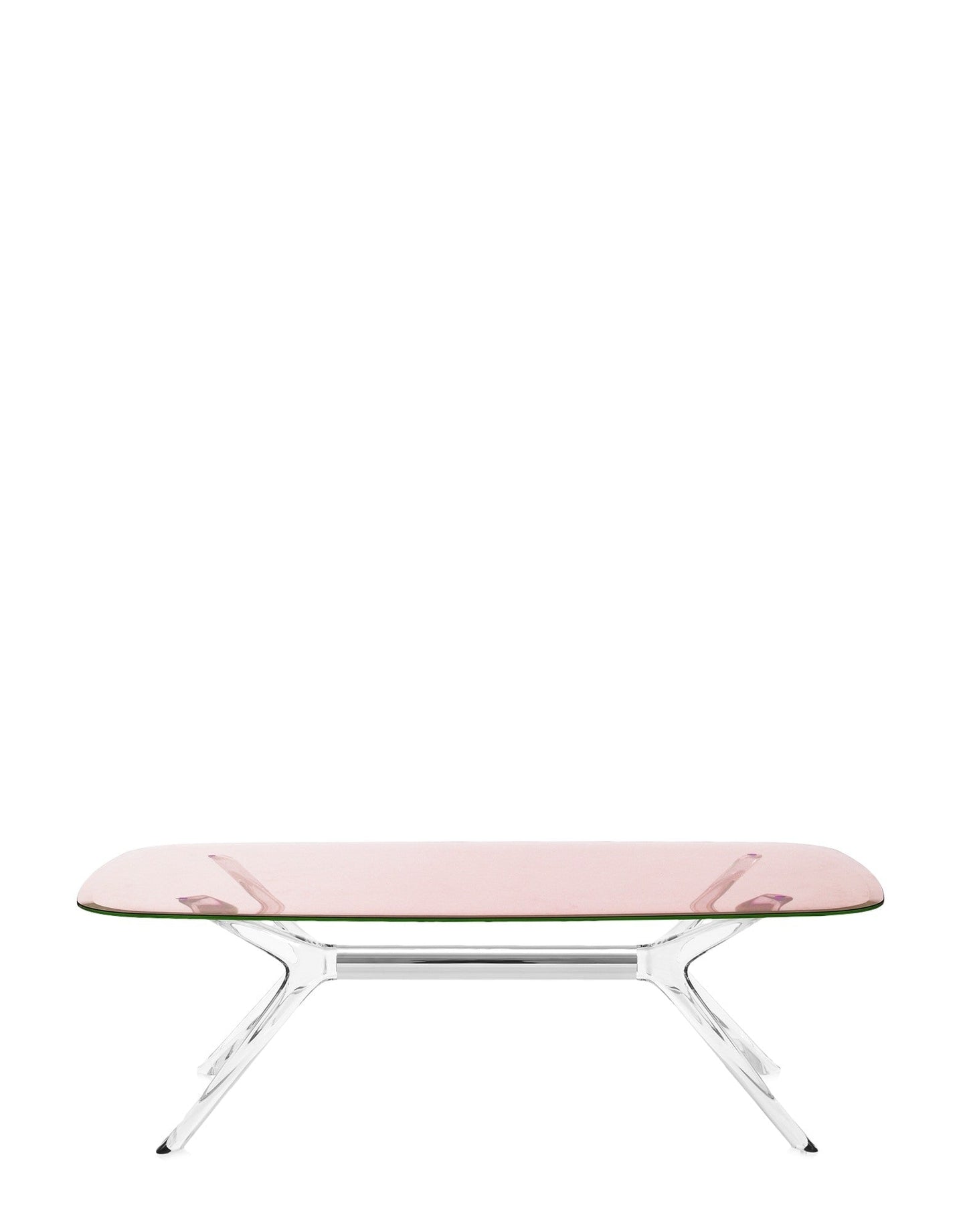 Blast Rectangular Coffee Table by Kartell #PINK/CRYSTAL CHROME DETAIL/