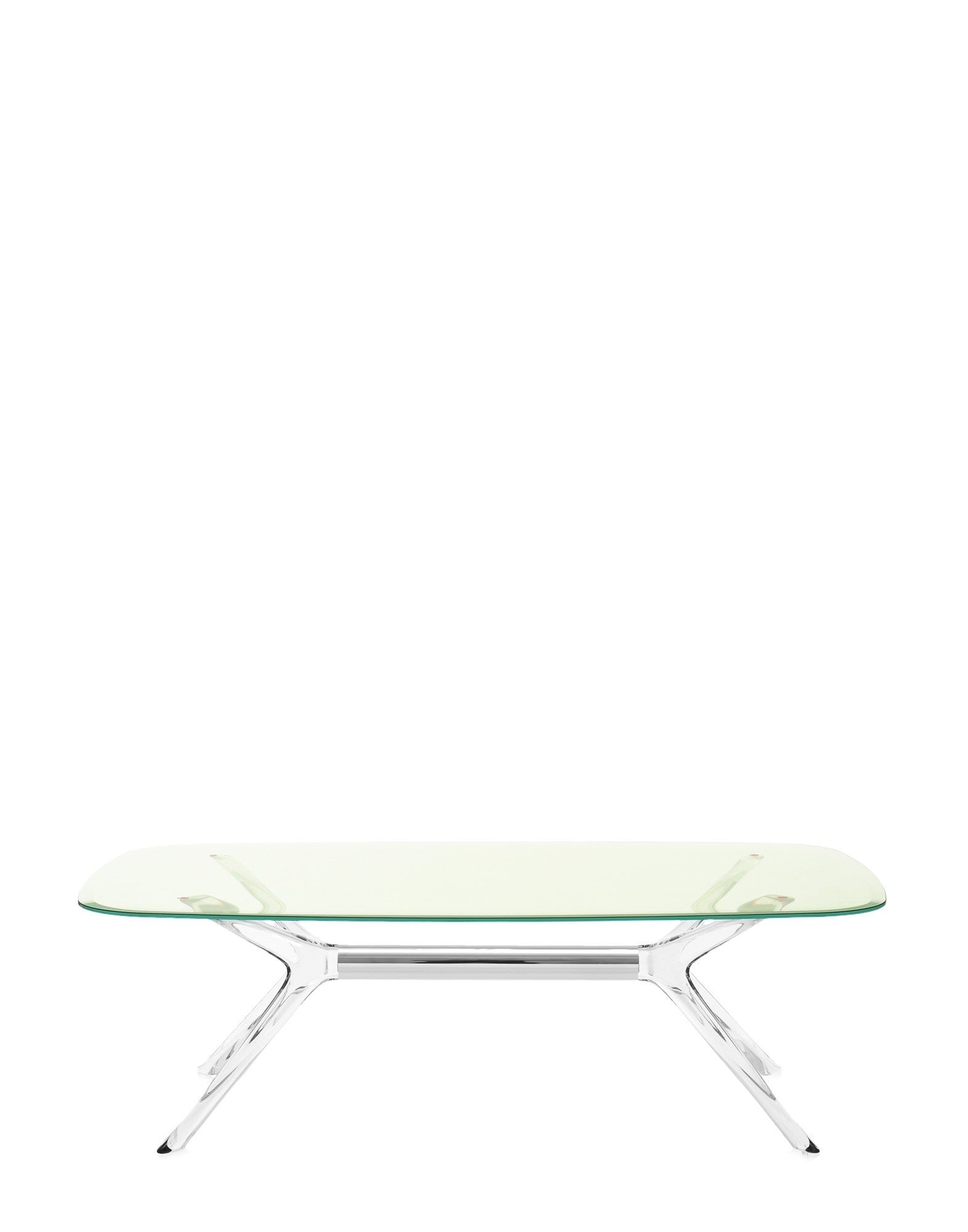 Blast Rectangular Coffee Table by Kartell #GREEN/CRYSTAL CHROME DETAIL/