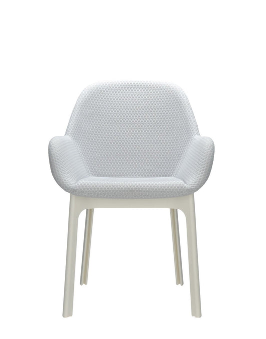 Clap Armchair by Kartell #Embossed fabric/GREY/WHITE