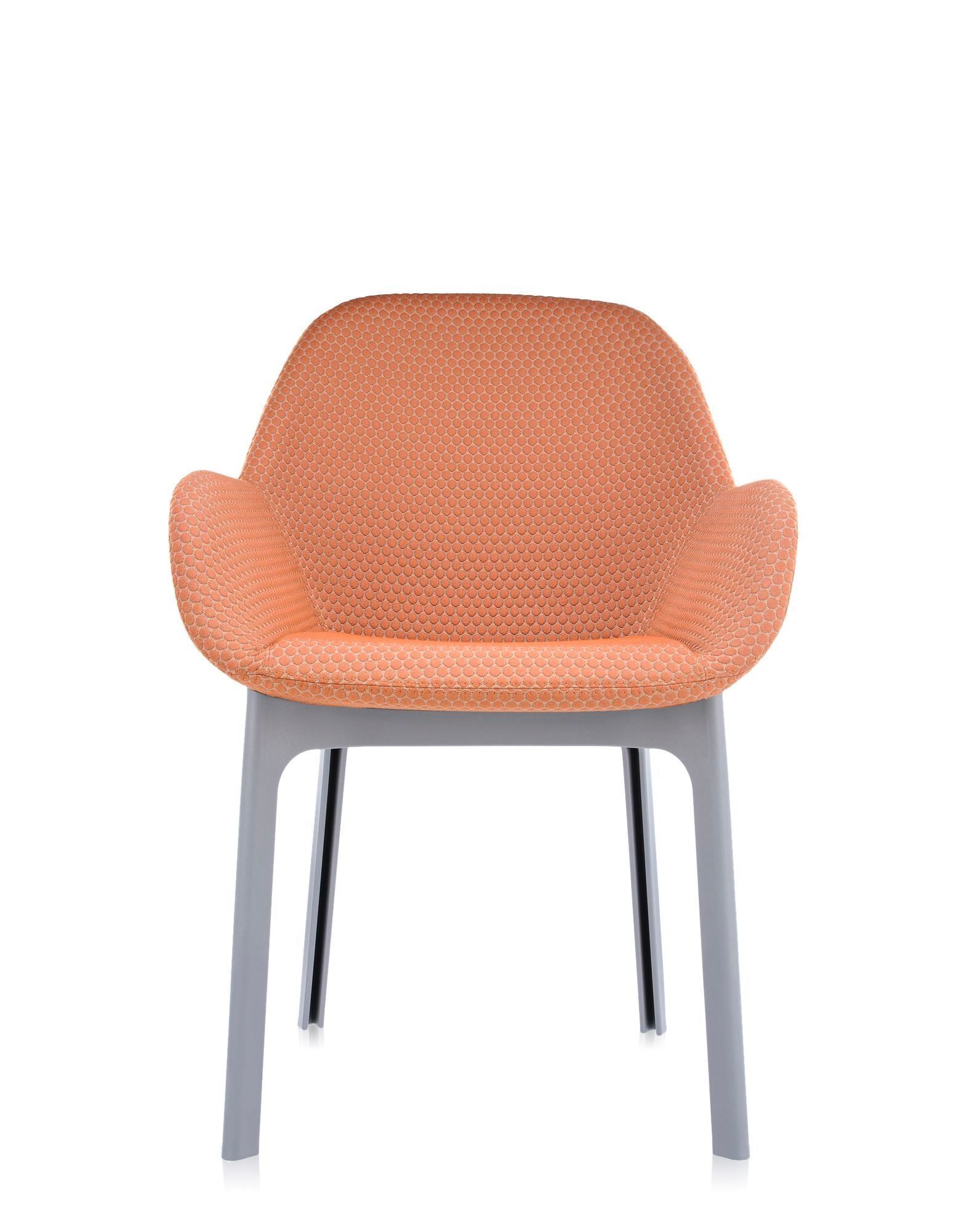 Clap Armchair by Kartell #Embossed fabric/ORANGE/GREY