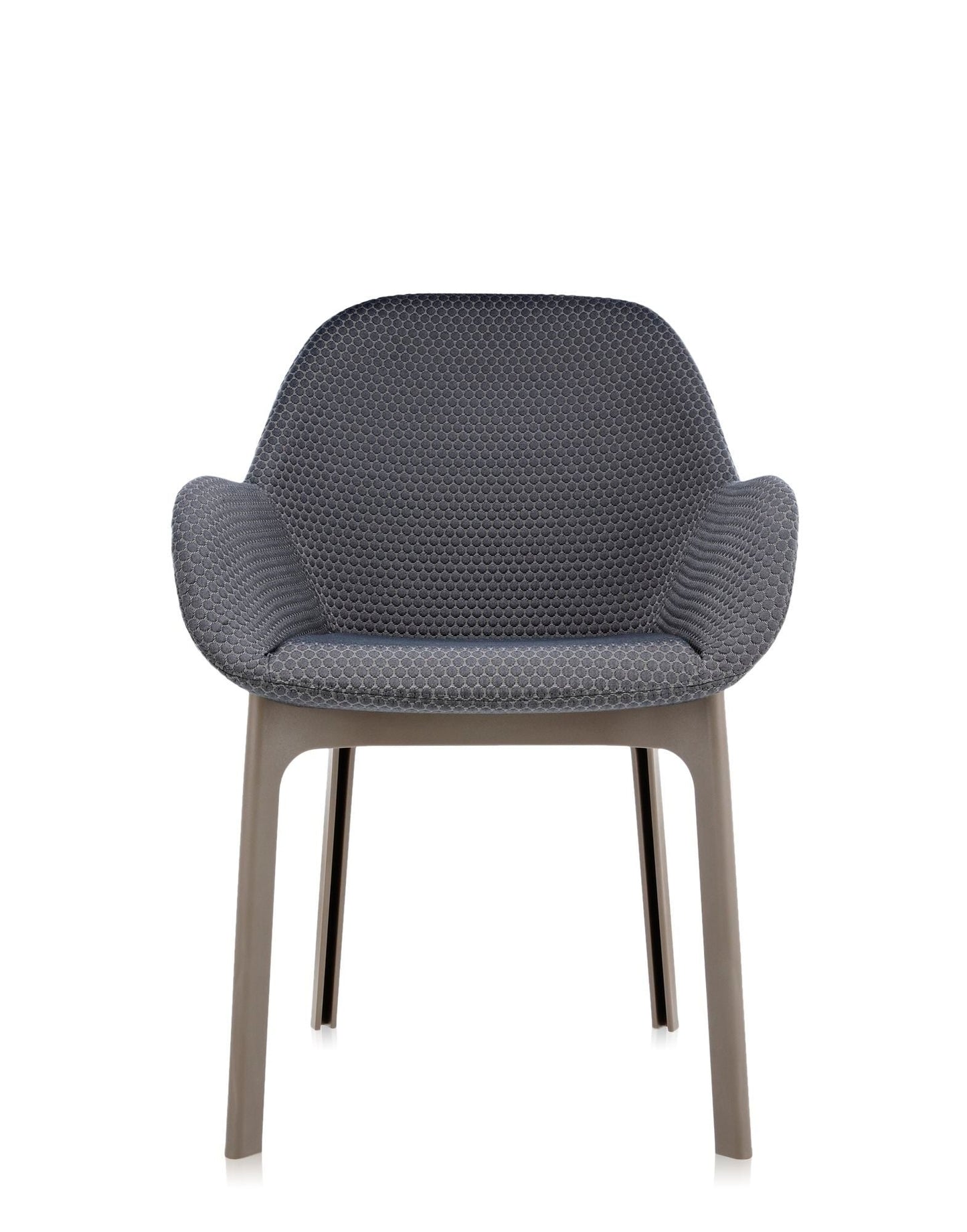 Clap Armchair by Kartell #Embossed fabric/GRAPHITE/TAUPE