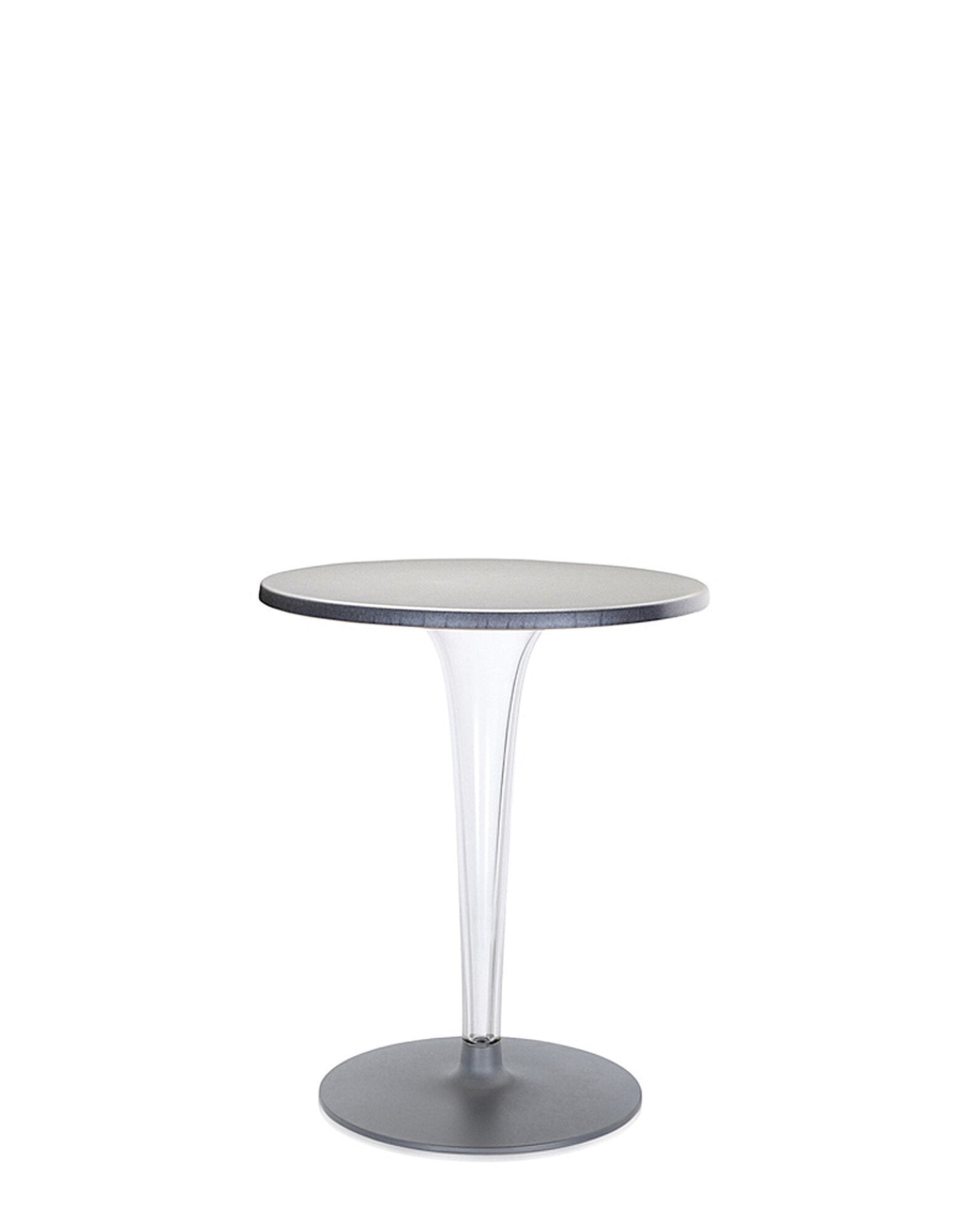 Top Top Round Outdoor Bar Table by Kartell #ALLUMINIUM MELAMINE/60 cm/Transparent PMMA