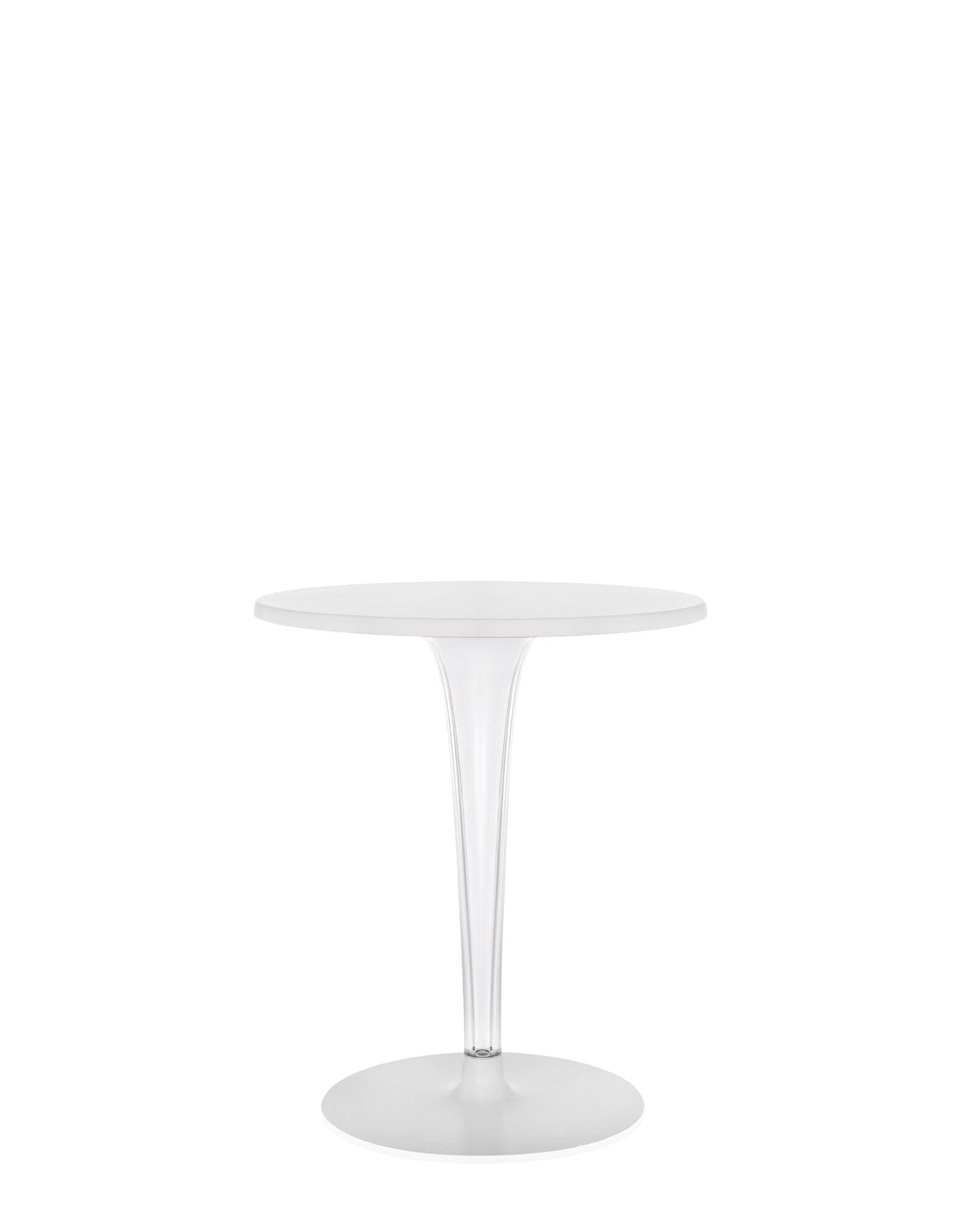 Top Top Per DR. YES Round Bar Table by Kartell #WHITE/60 cm/Transparent PMMA