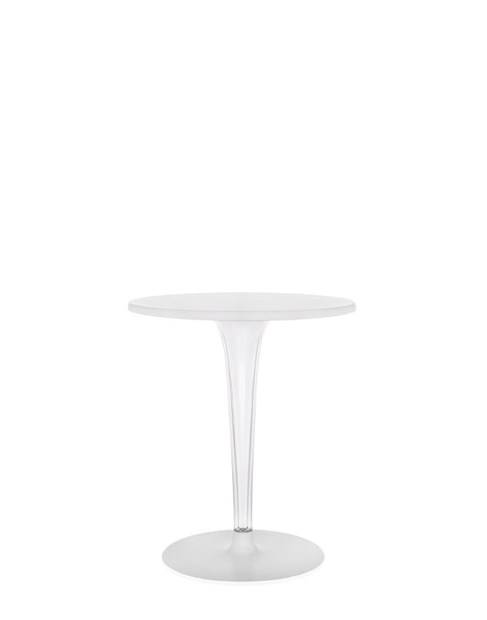 Top Top Per DR. YES Round Bar Table by Kartell #WHITE/60 cm/Transparent PMMA