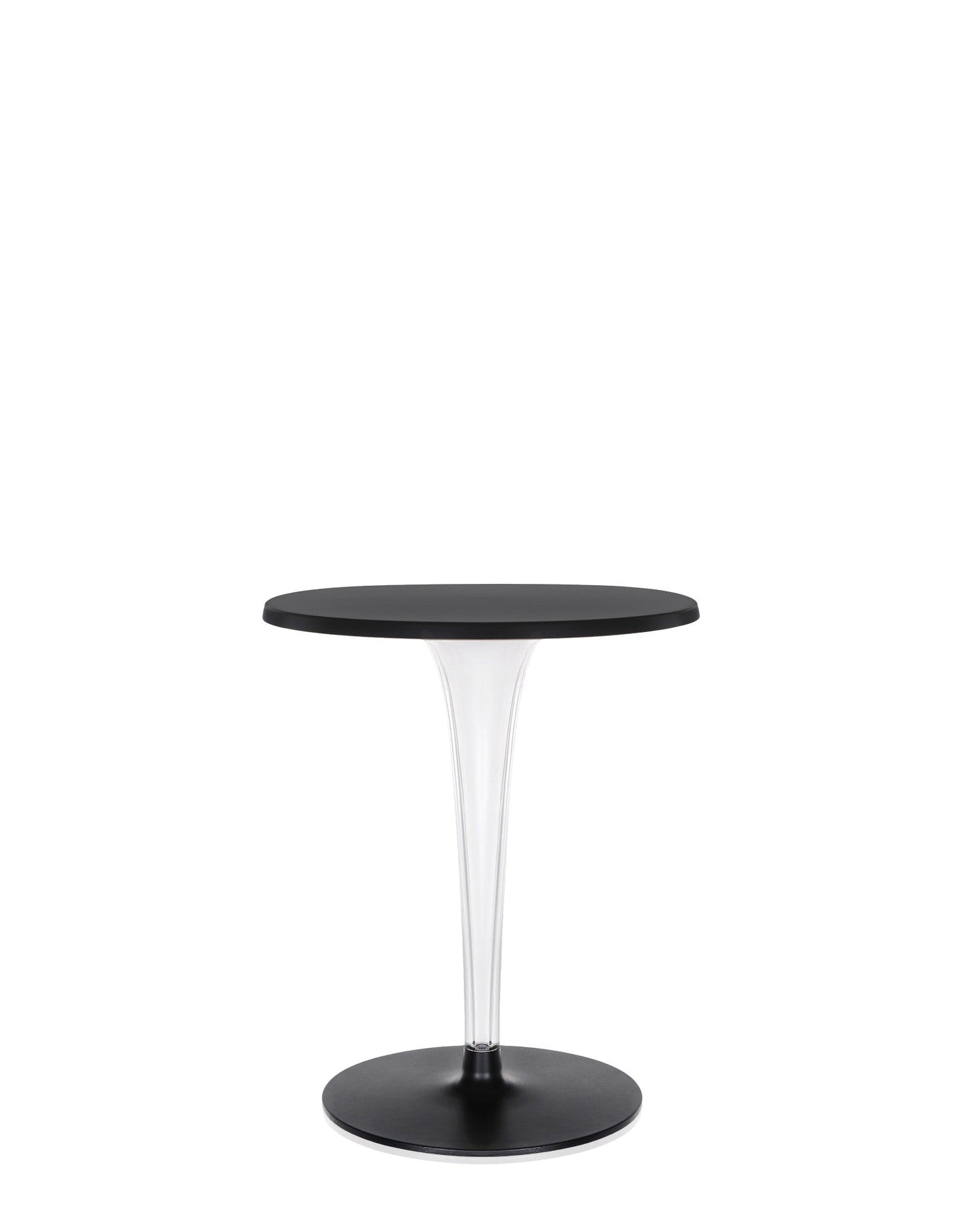 Top Top Per DR. YES Round Bar Table by Kartell #BLACK/60 cm/Transparent PMMA