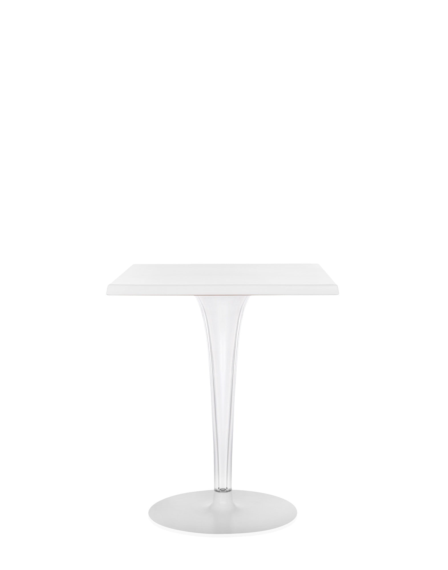 Top Top Per DR. YES Square Bar Table by Kartell #WHITE/60 cm/Transparent PMMA