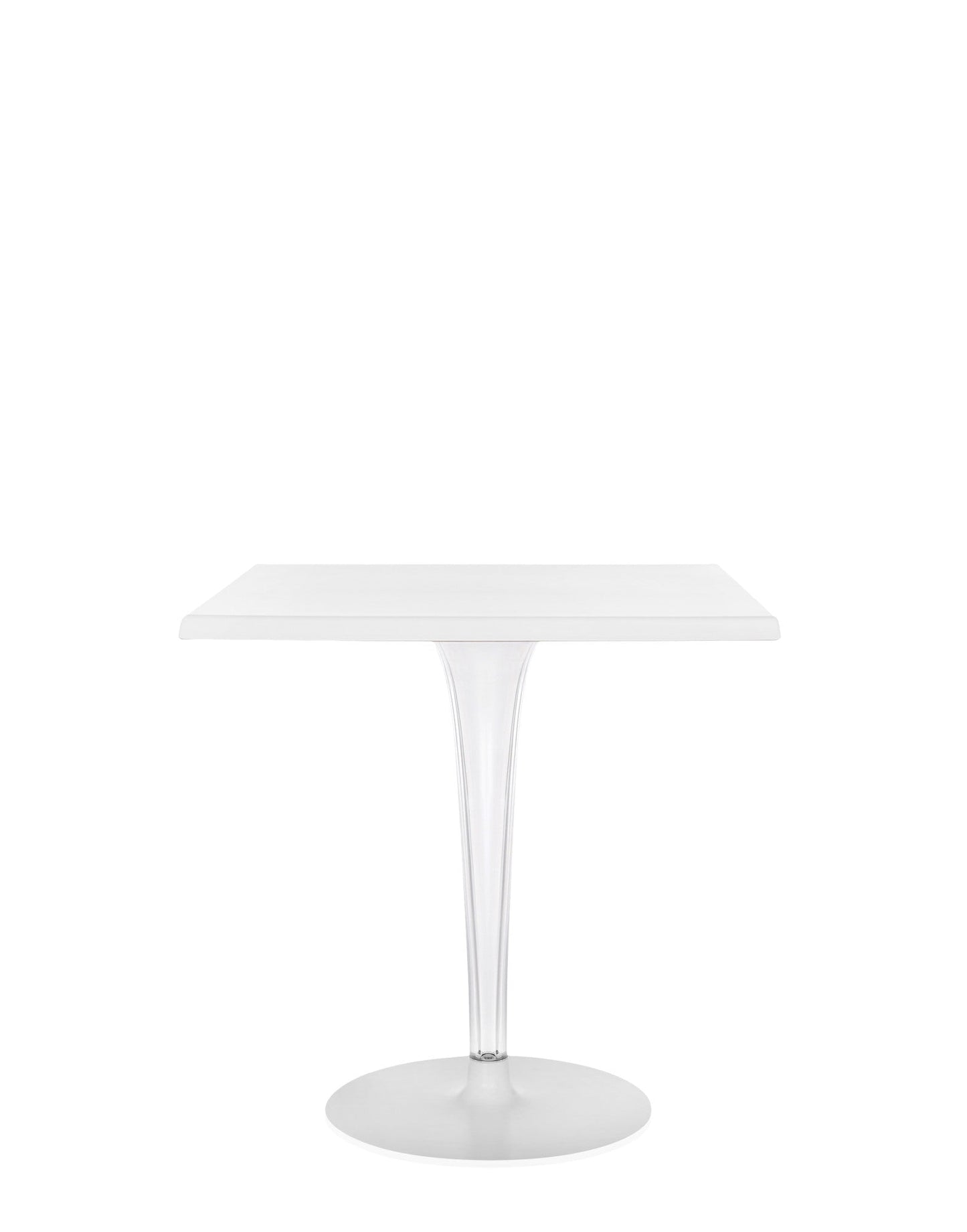 Top Top Per DR. YES Square Bar Table by Kartell #WHITE/70 cm/Transparent PMMA