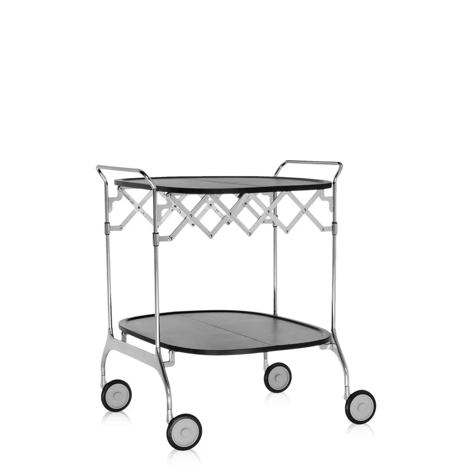 Gastone Trolley by Kartell #BLACK / CHROME