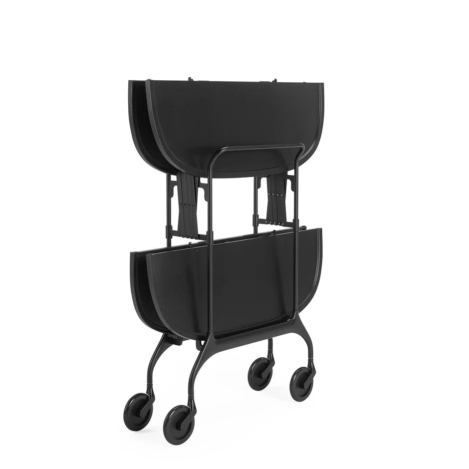 Gastone Trolley by Kartell #MAT BLACK / MAT BLACK