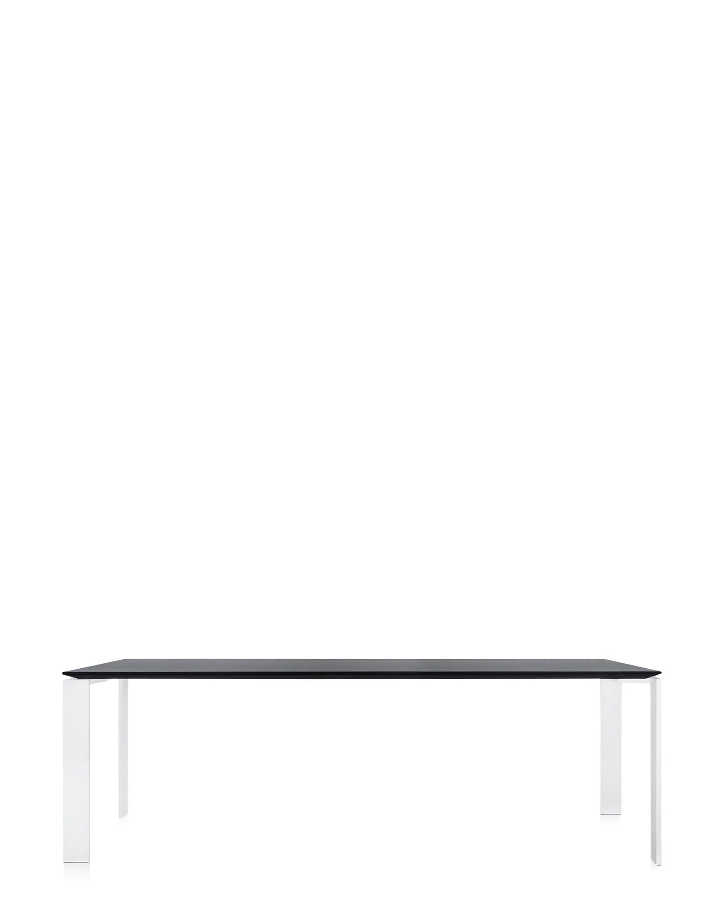 Four Soft Touch Desk by Kartell #WHITE/BLACK/223x79 cm/