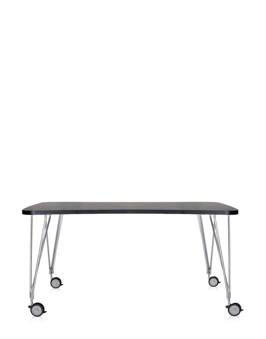 Max Desk (with Wheels) by Kartell #SLATE/CHROME/160x80 cm/