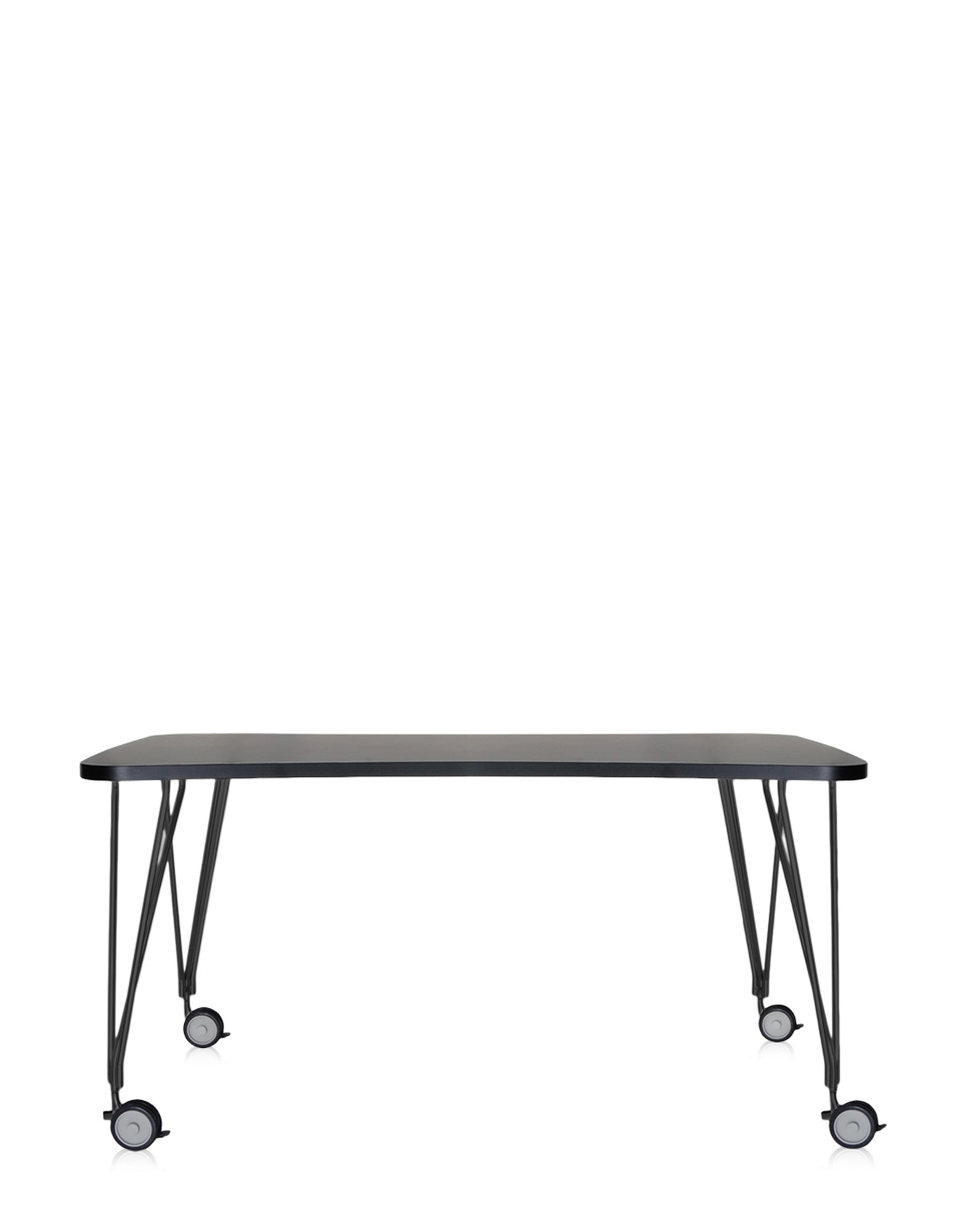 Max Desk (with Wheels) by Kartell #SLATE/BLACK/160x80 cm/