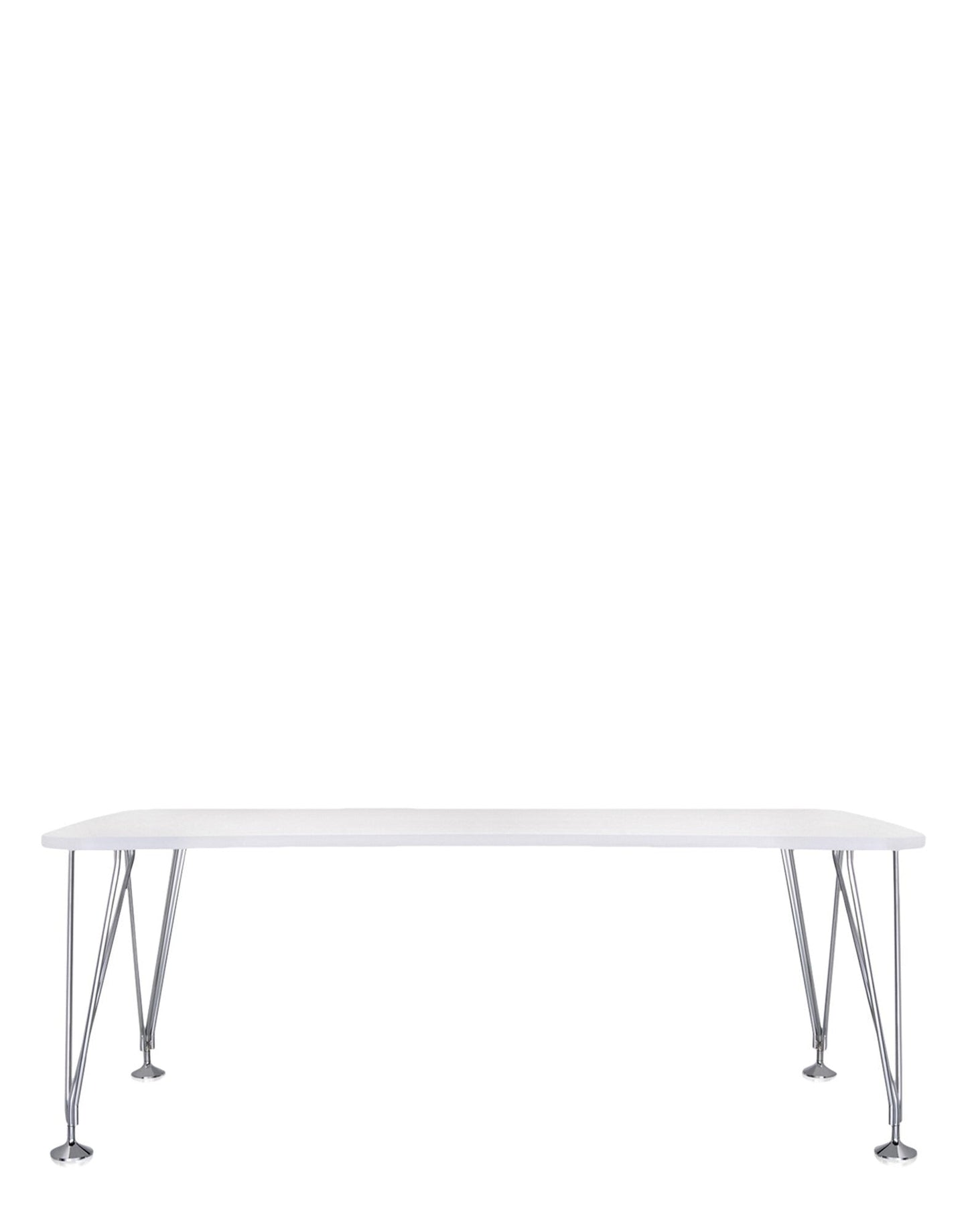 Max Desk by Kartell #WHITE ZINC/CHROMIUM/190X90 cm/