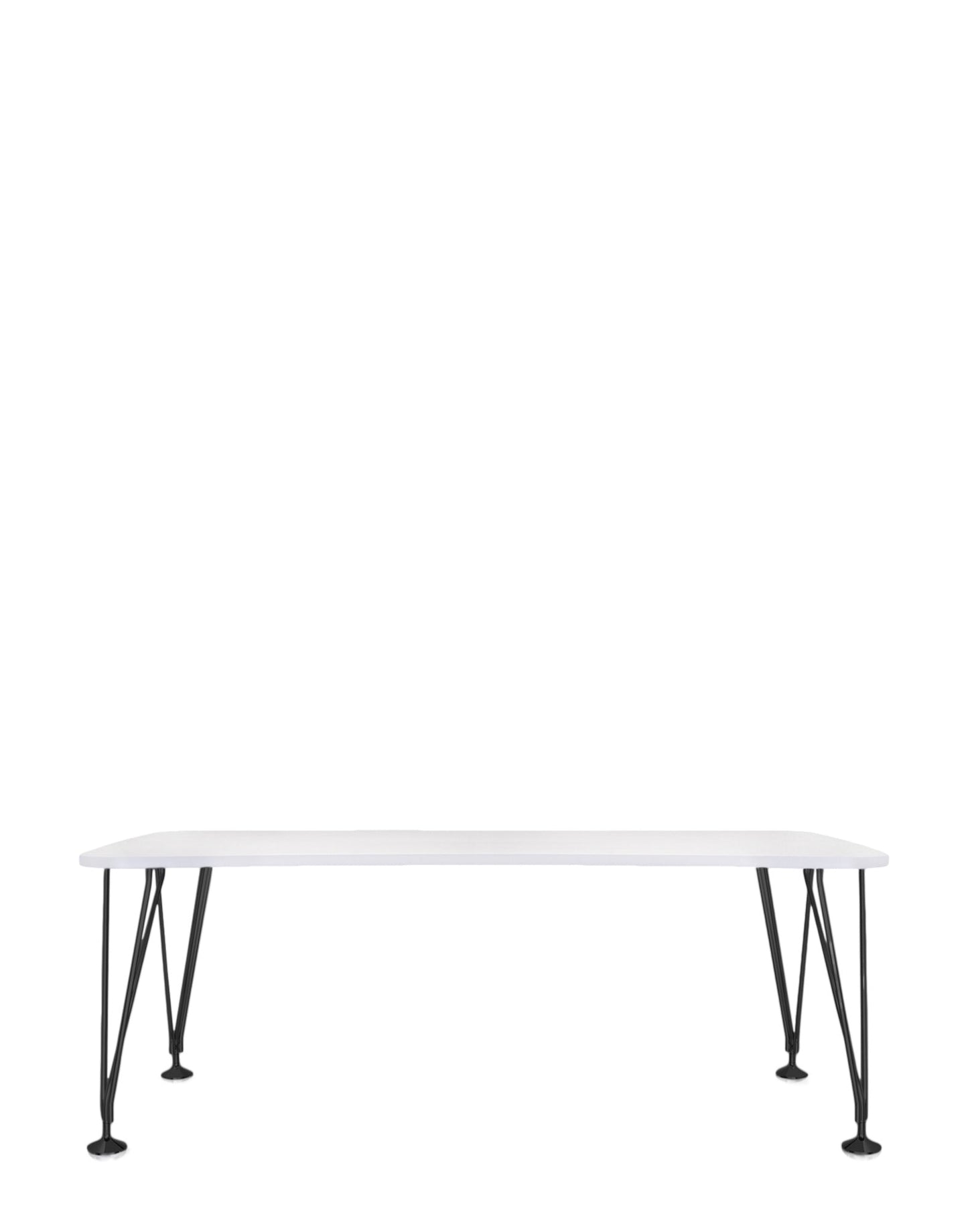 Max Desk by Kartell #WHITE ZINC/BLACK/190X90 cm/