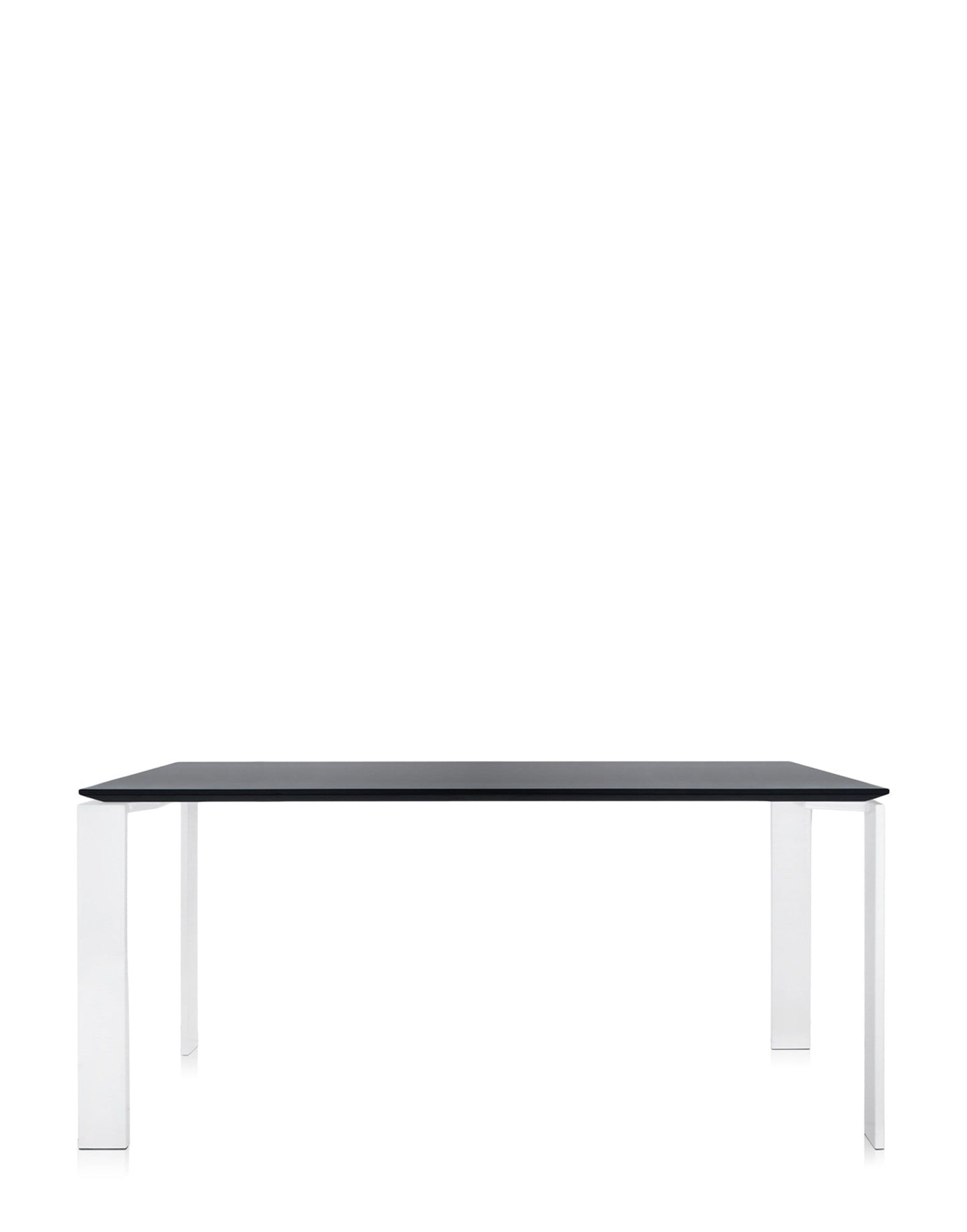 Four Rectangular Desk by Kartell #WHITE/BLACK/158x79 cm/