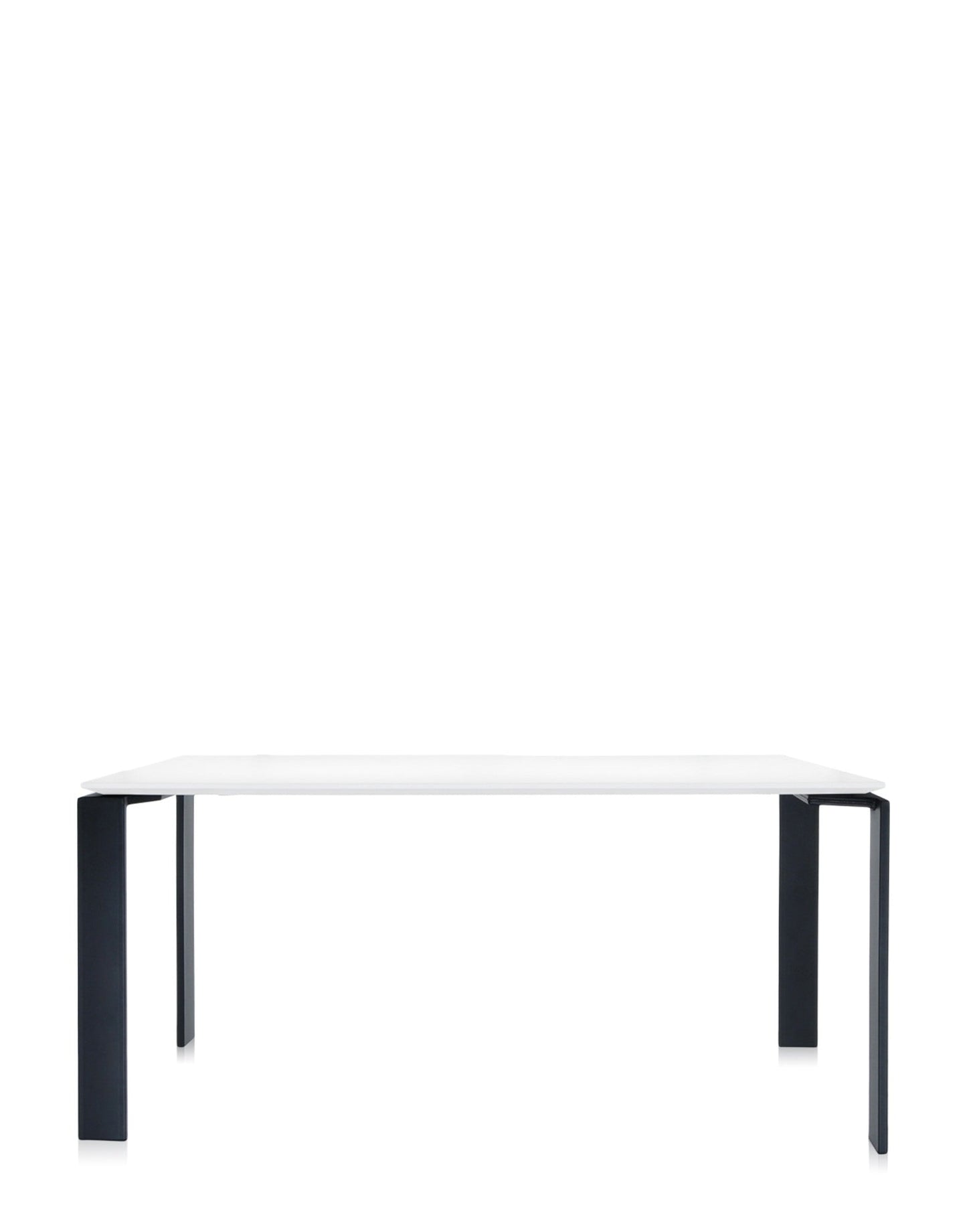 Four Rectangular Desk by Kartell #BLACK/WHITE/158x79 cm/