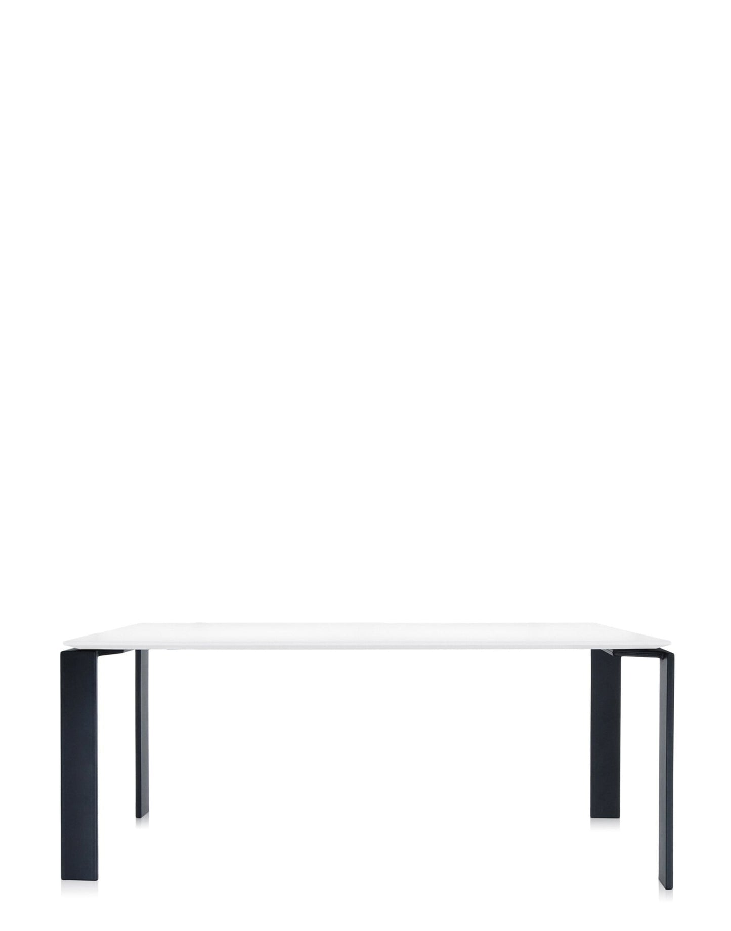 Four Rectangular Desk by Kartell #BLACK/WHITE/190x79 cm/