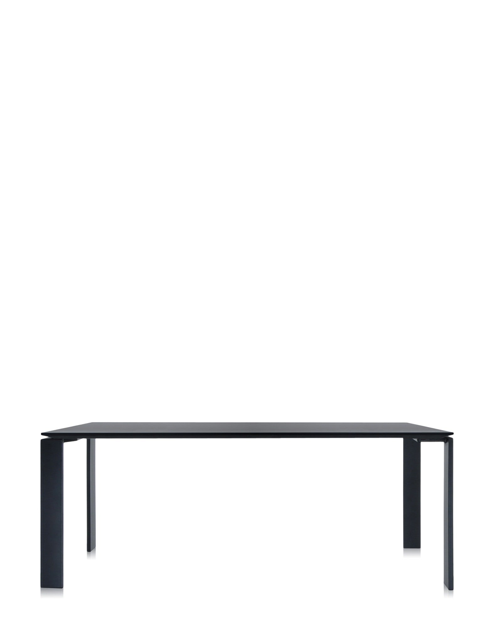 Four Rectangular Desk by Kartell #BLACK/BLACK/190x79 cm/