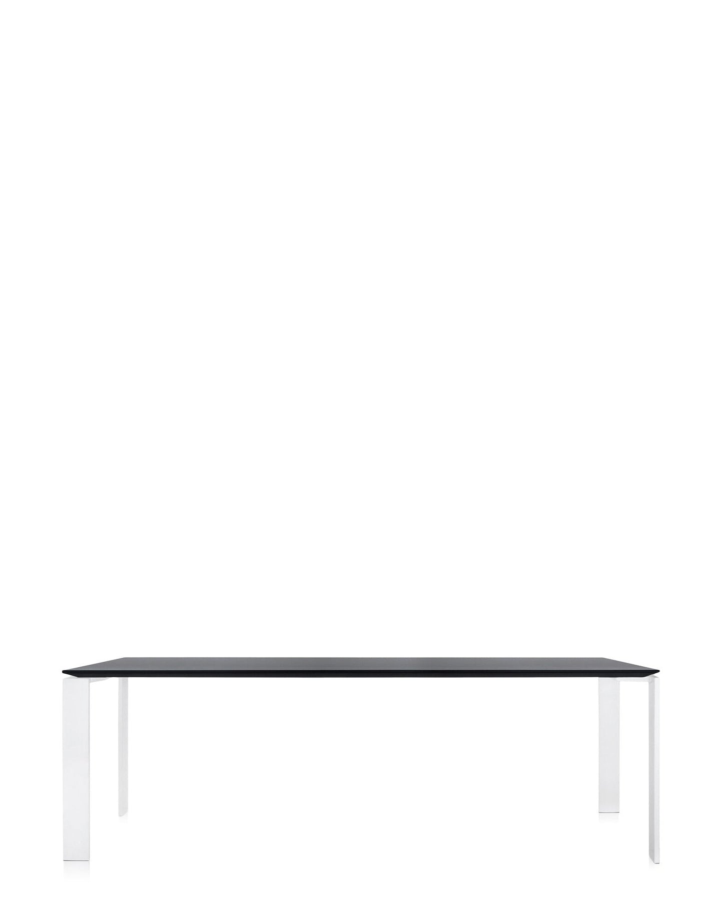 Four Rectangular Desk by Kartell #WHITE/BLACK/223x79 cm/