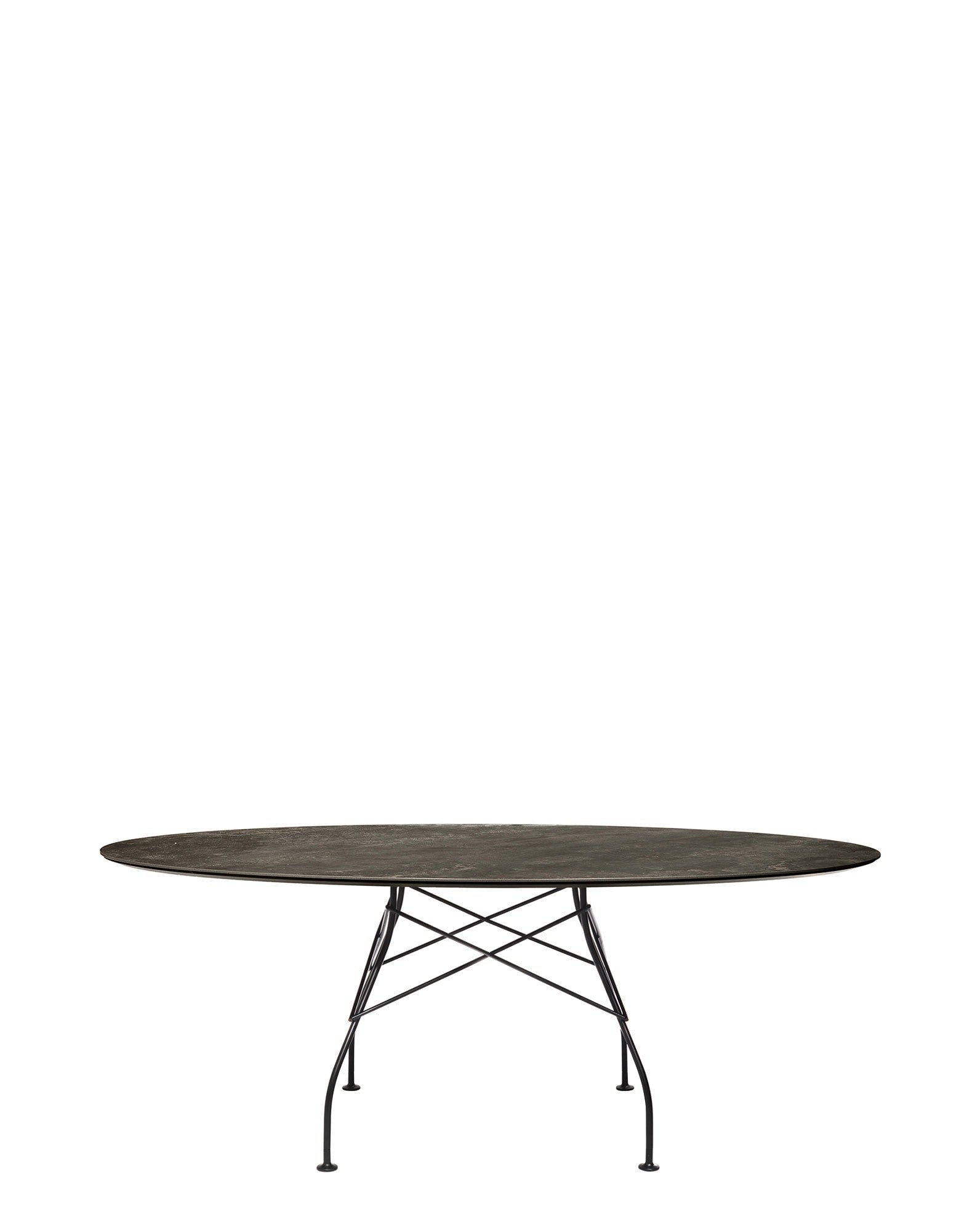 Glossy Marble Oval Table by Kartell