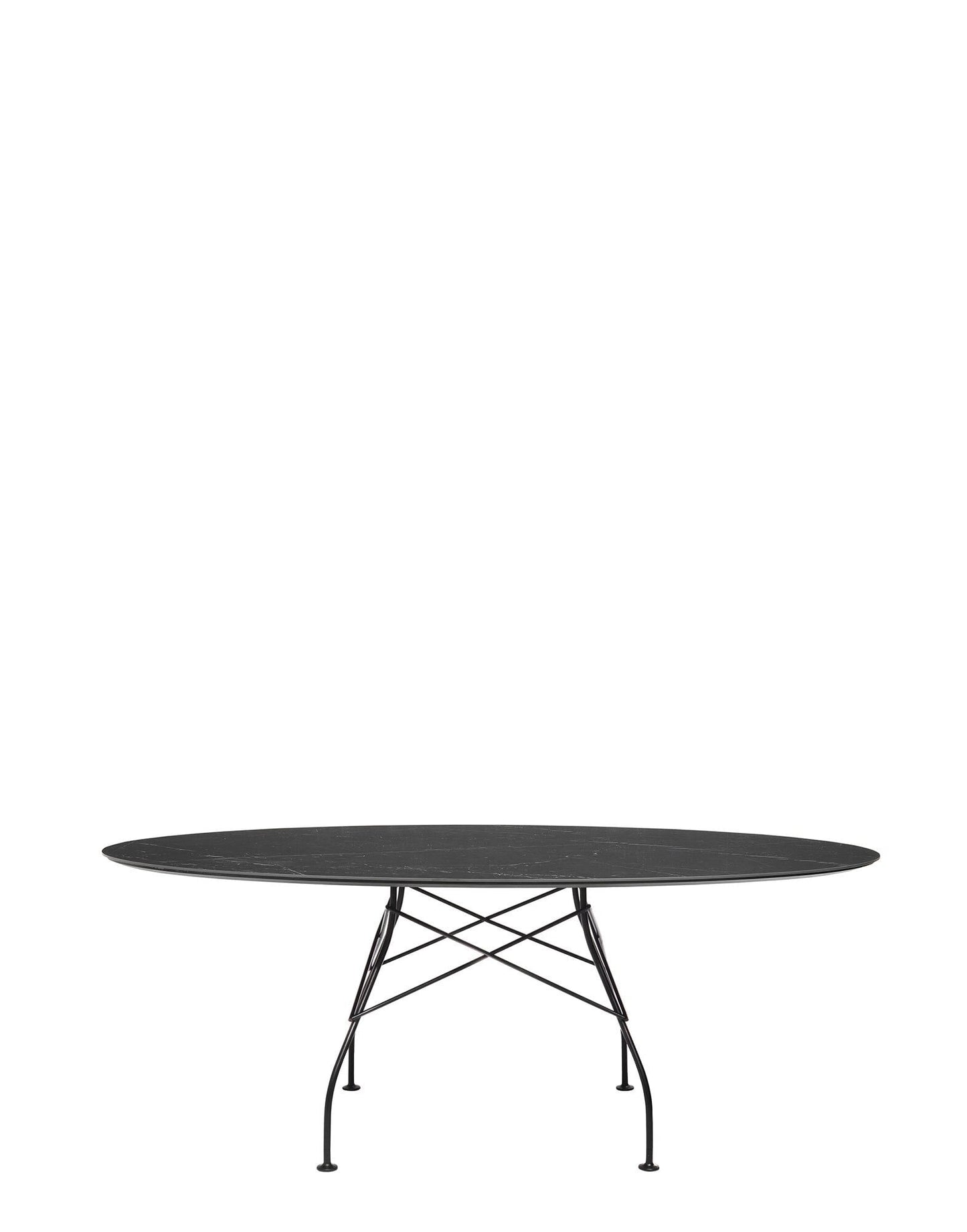 Glossy Marble Oval Table by Kartell