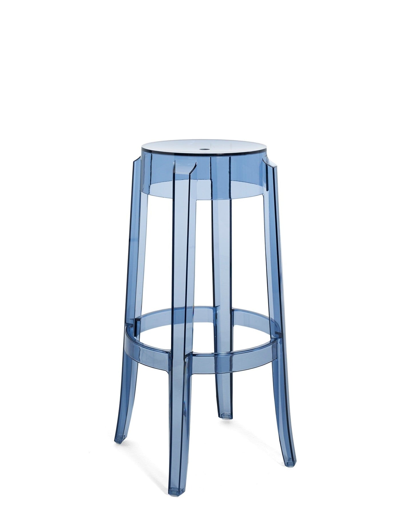 Charles Ghost Bar Stool by Kartell #POWDER/75 CM/