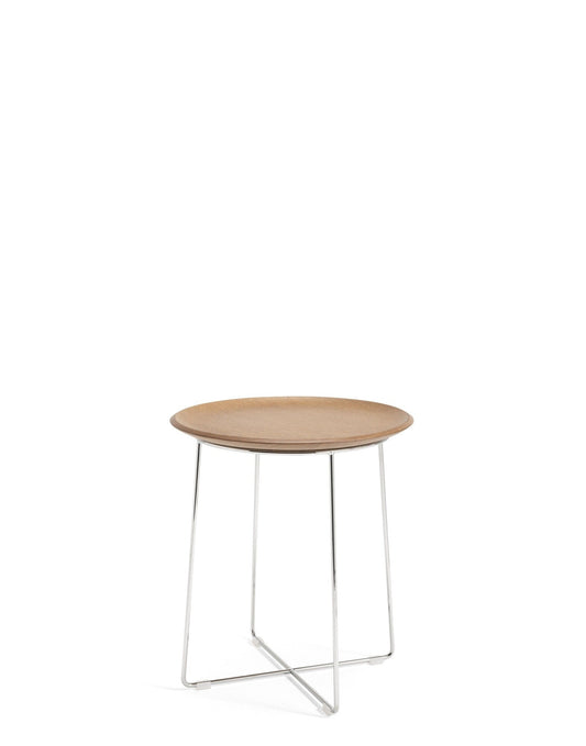 Al Wood Side Table by Kartell #LIGHT WOOD/CRHOMO/