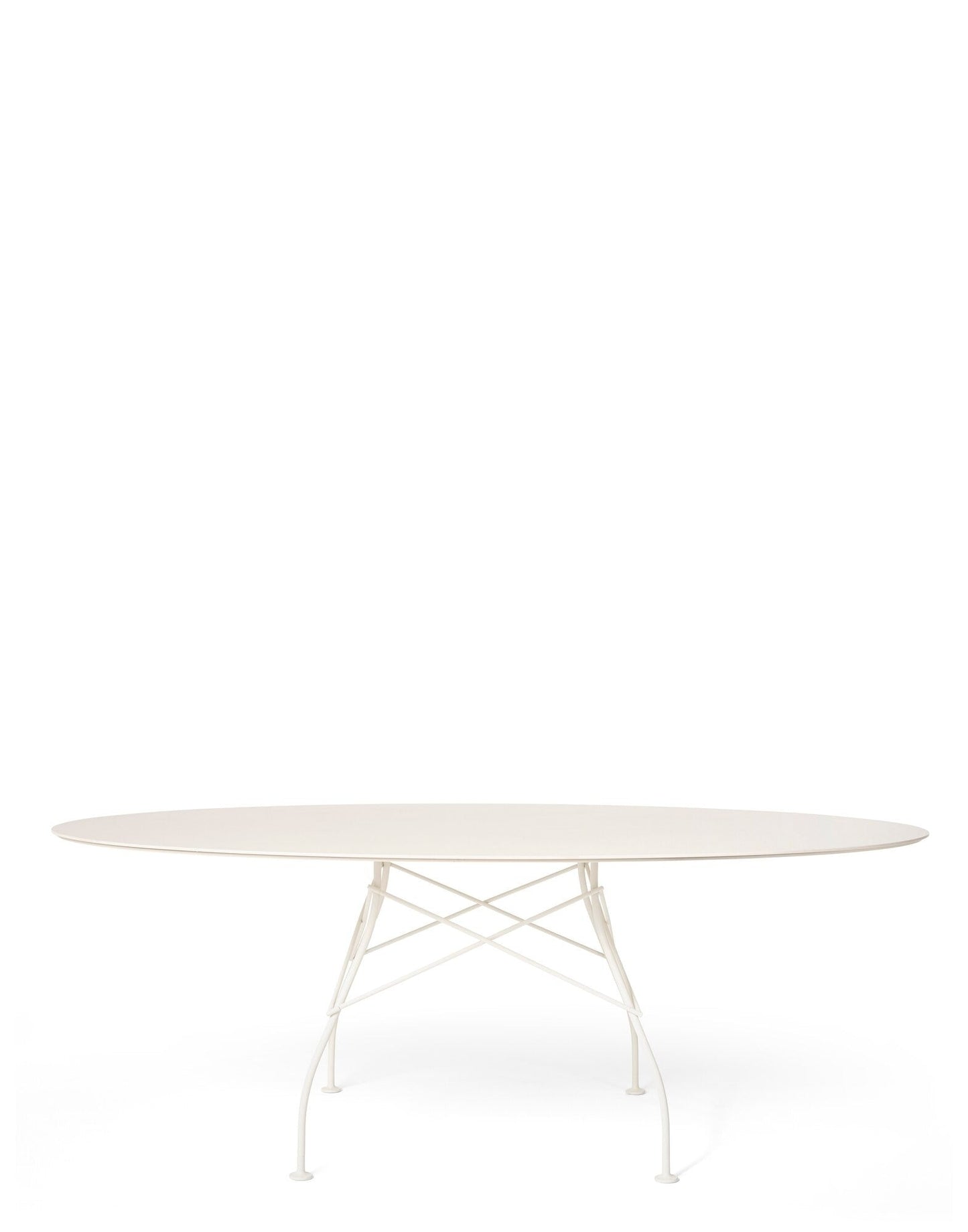 Glossy Outdoor Oval Table by Kartell #WHITE / WHITE