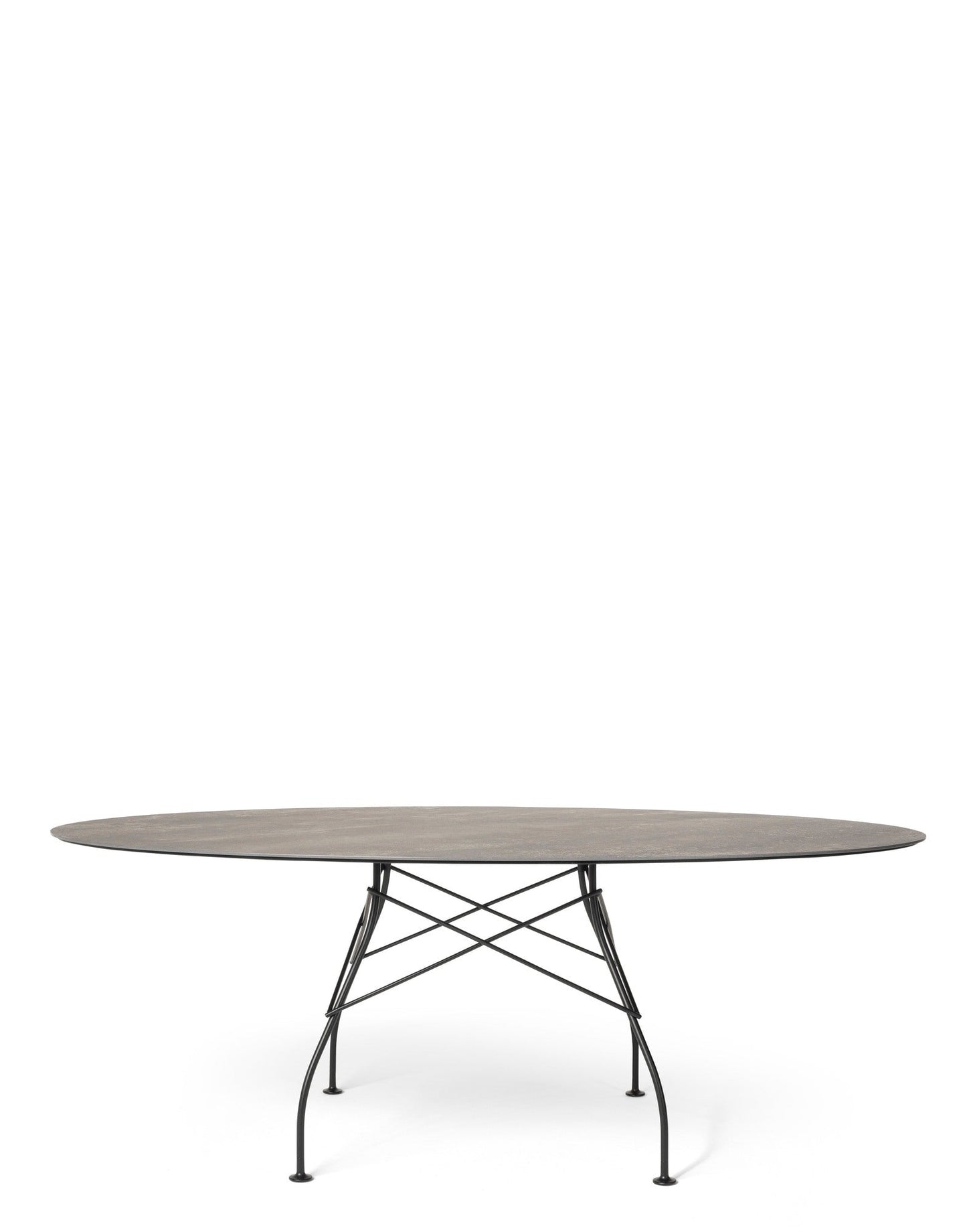 Glossy Outdoor Oval Table by Kartell #AGED BRONZE