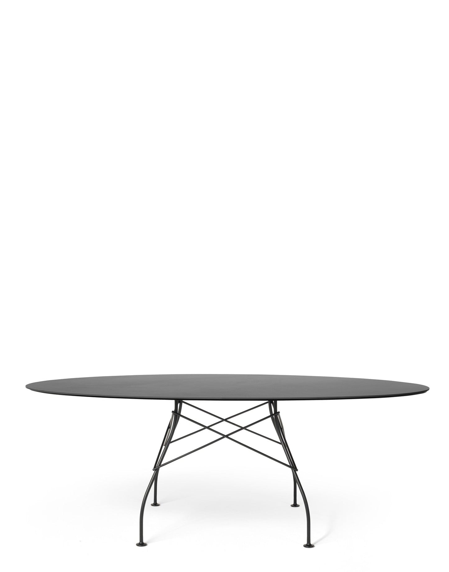 Glossy Outdoor Oval Table by Kartell #BLACK / BLACK