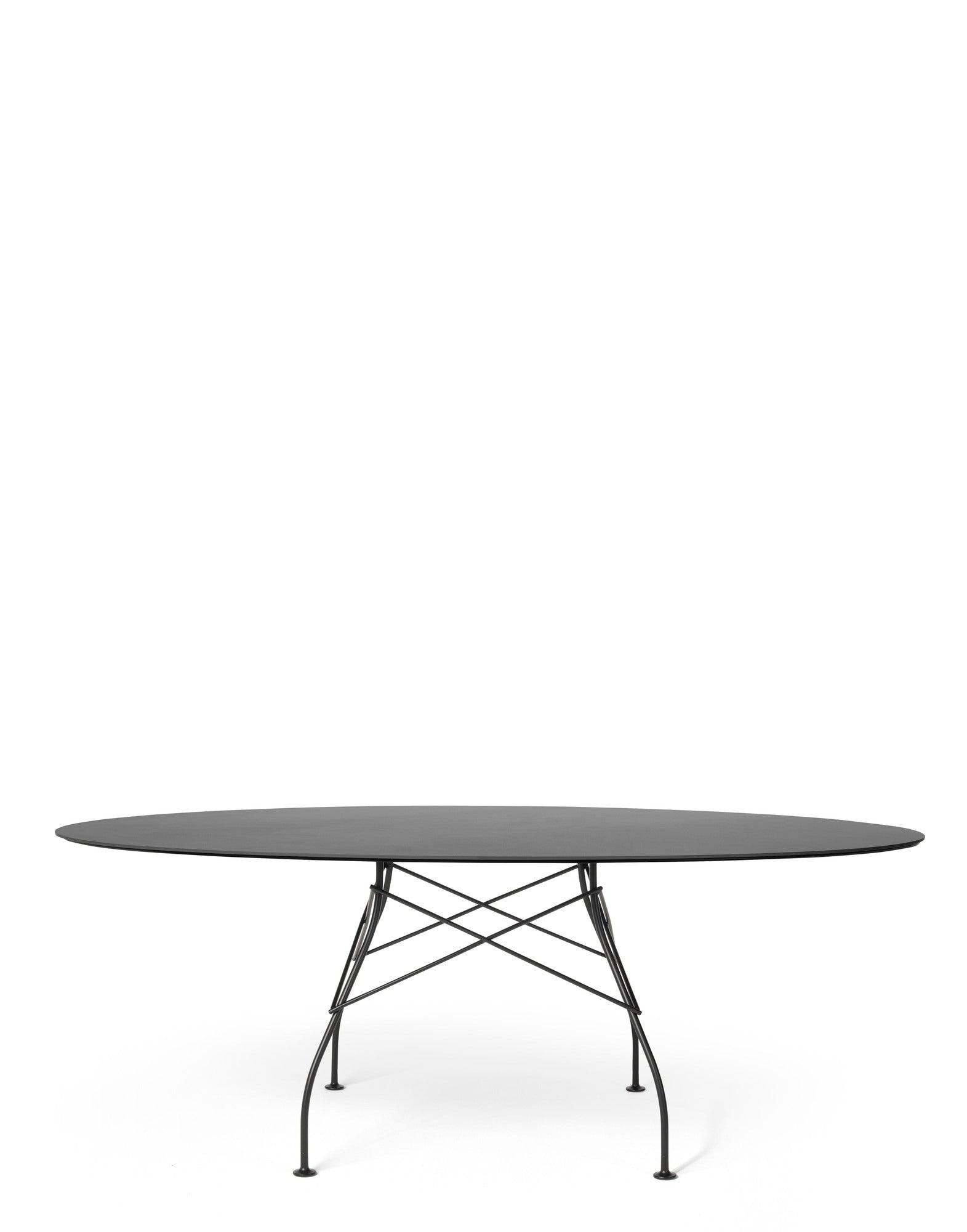 Glossy Outdoor Oval Table by Kartell #BLACK / BLACK