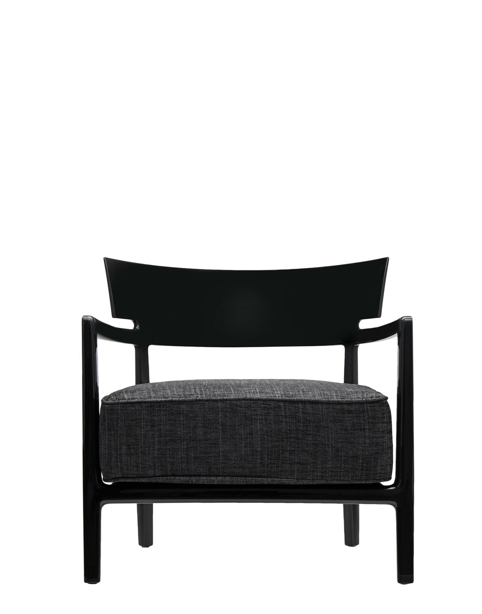 Cara Inddor Lounge Chair by Kartell #BLACK/SOLID ANTHRACITE