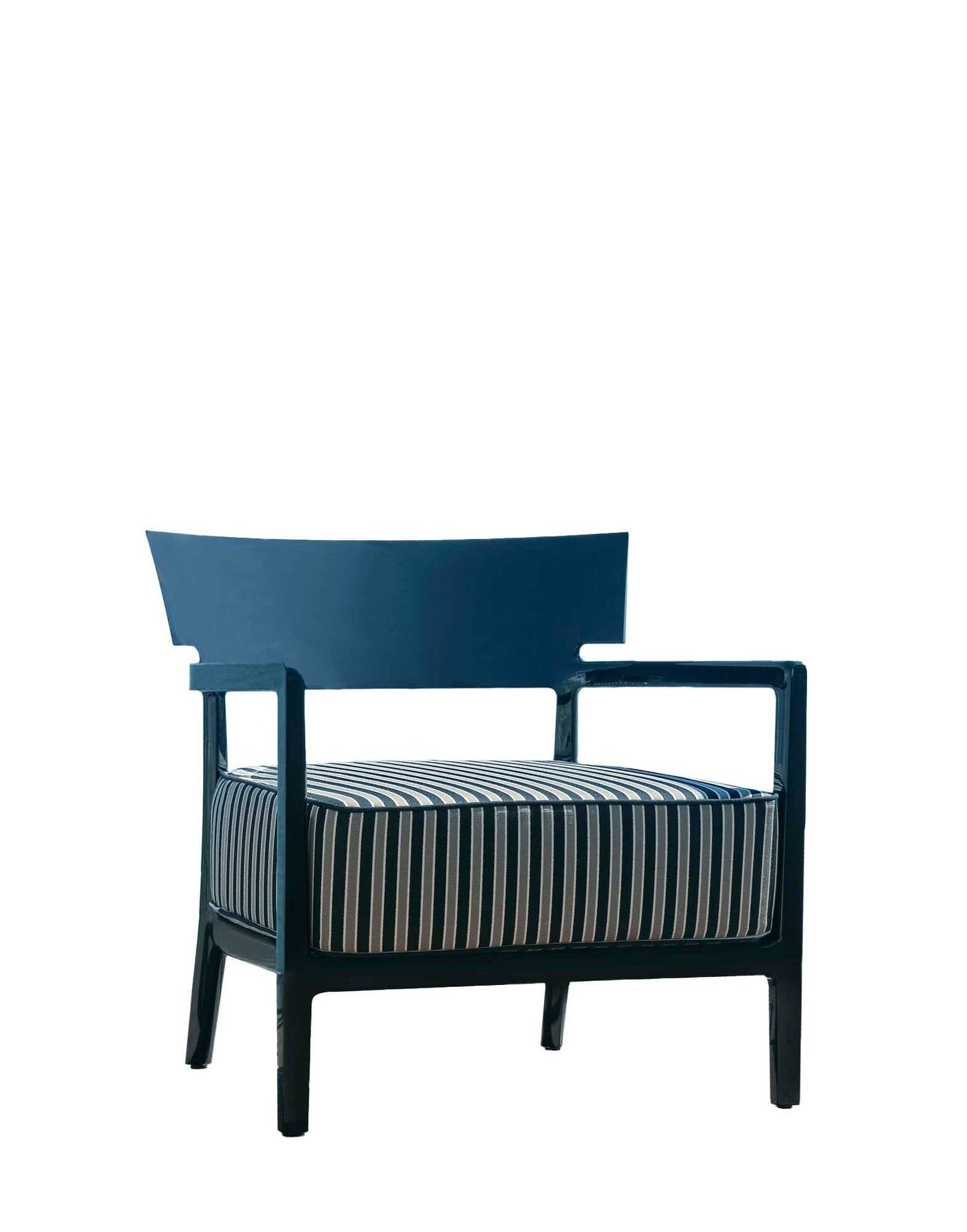 Cara Outdoor Lounge Chair by Kartell #BLACK/DYED FIBER TAUPE