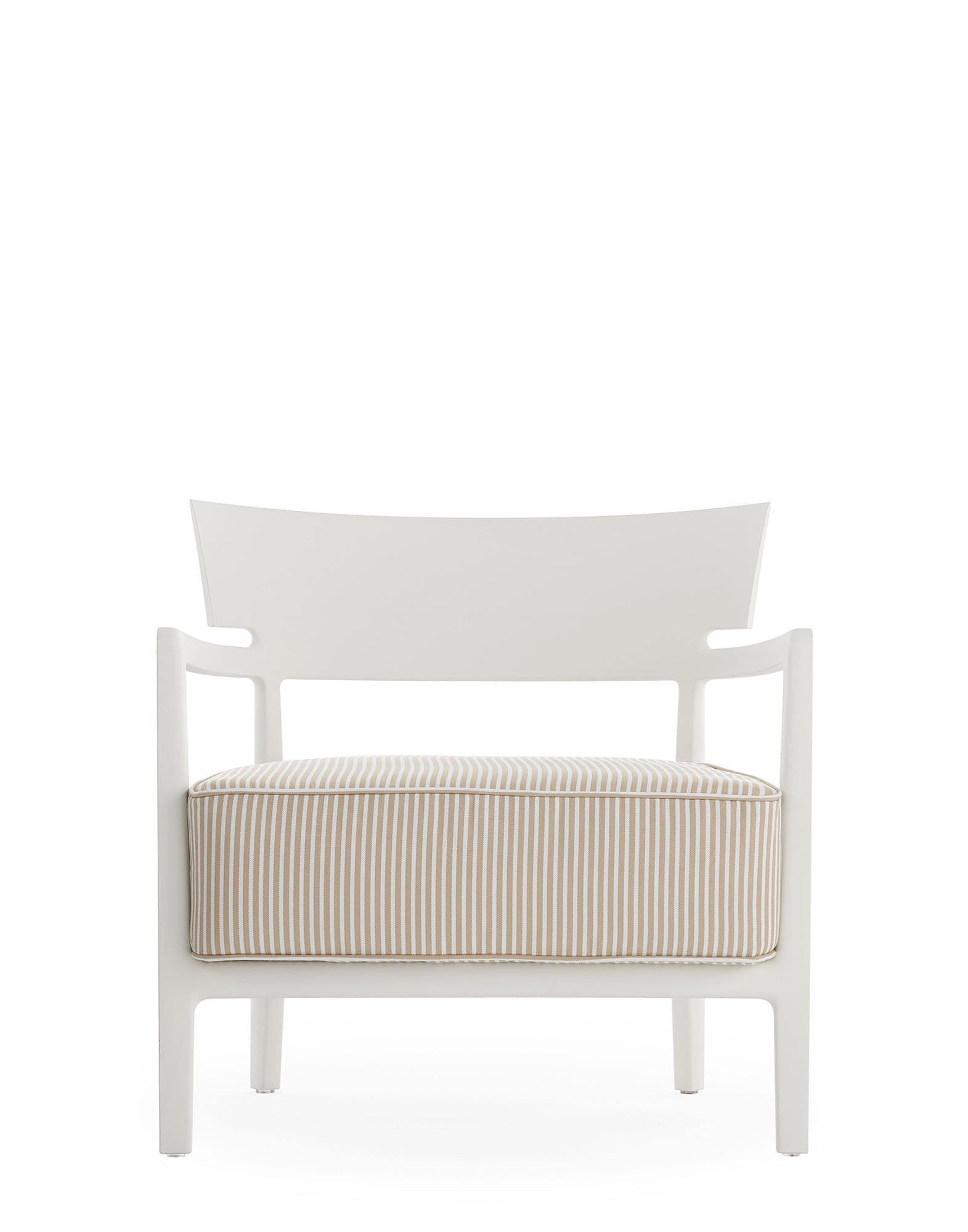 Cara Outdoor Lounge Chair by Kartell #WHITE/BEIGE