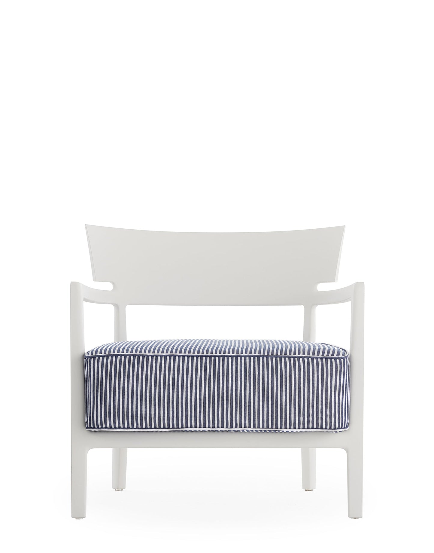 Cara Outdoor Lounge Chair by Kartell #WHITE/BLUE