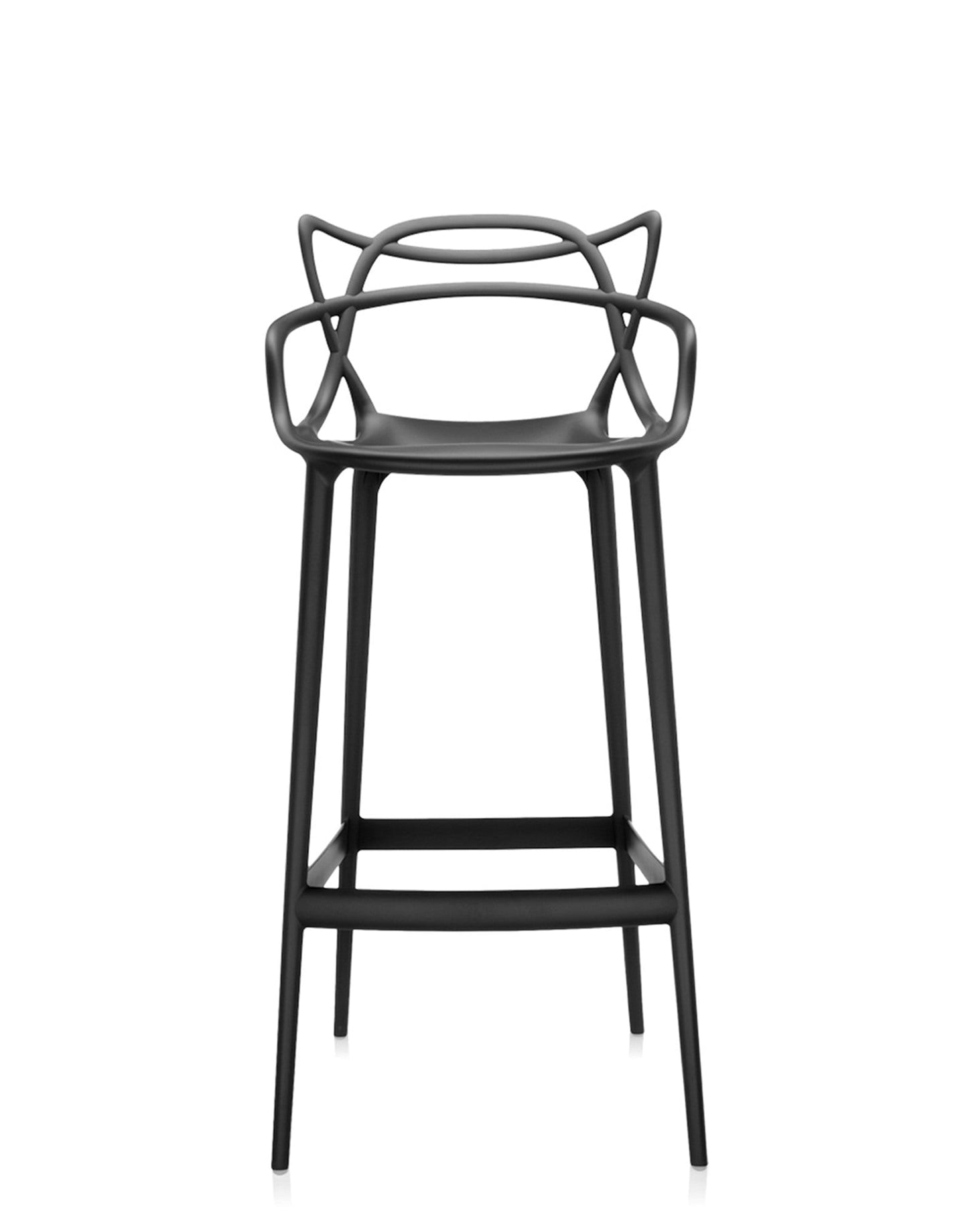 Masters Bar Stool by Kartell #BLACK/75 cm/