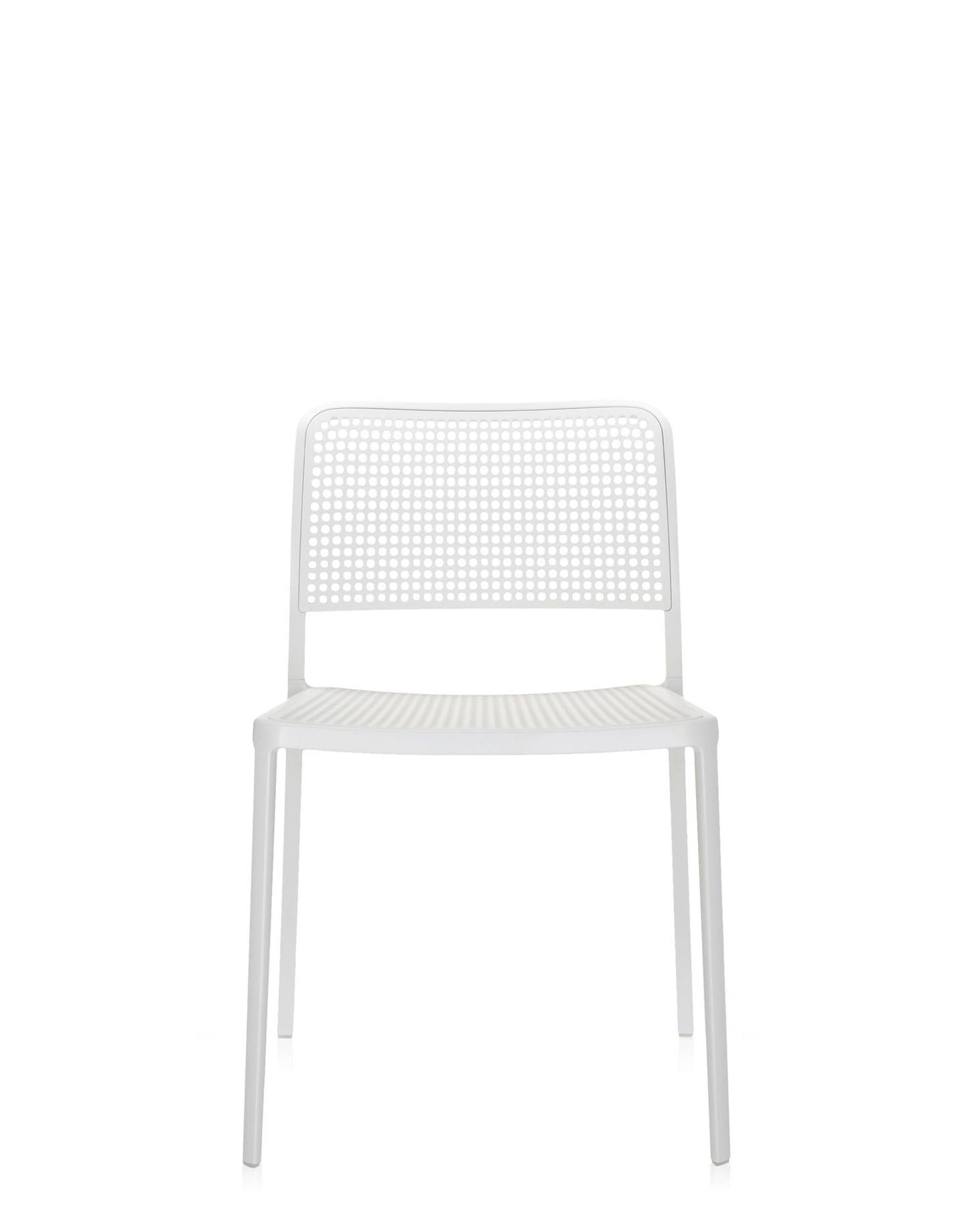 Audrey Chair by Kartell #WHITE/WHITE PAINTED STEEL/