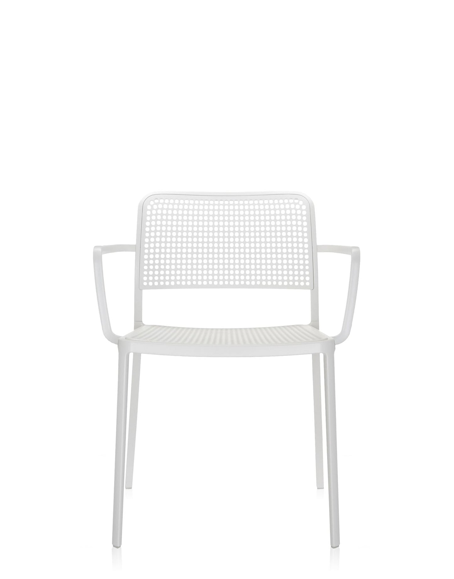 Audrey Armchair by Kartell #WHITE/WHITE PAINTED STEEL/