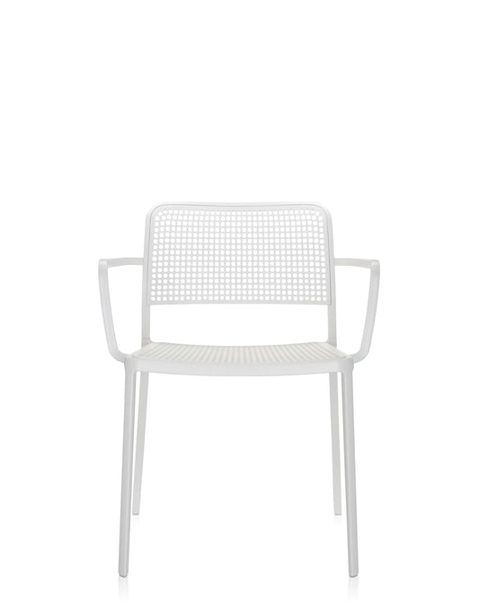 Audrey Armchair by Kartell #WHITE/WHITE PAINTED STEEL/