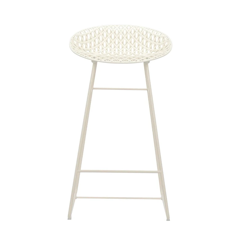 Smatrik Bar Stool by Kartell #WHITE/WHITE