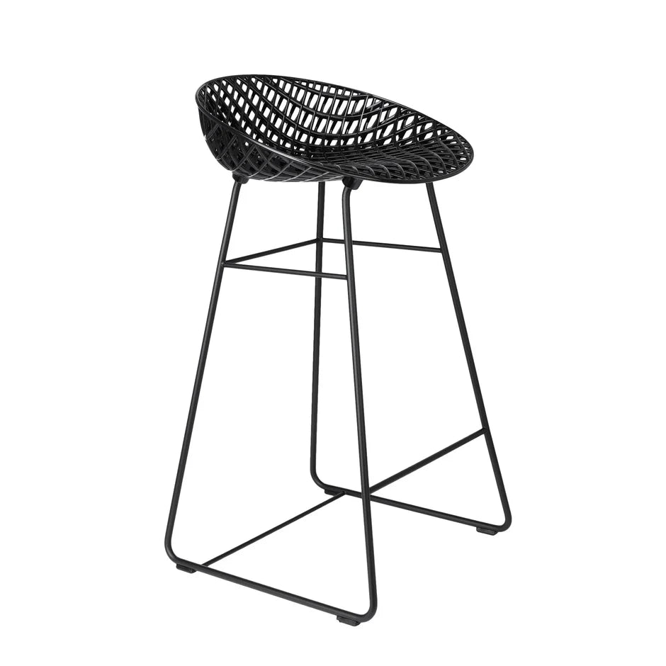 Smatrik Bar Stool by Kartell #BLACK/BLACK