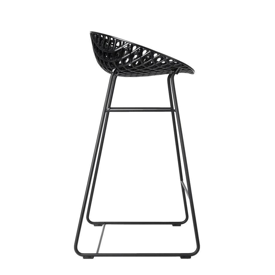 Smatrik Bar Stool by Kartell #BLACK/BLACK