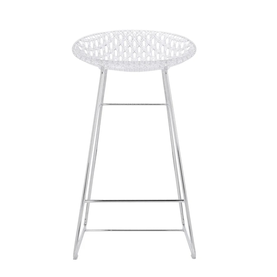 Smatrik Bar Stool by Kartell #CRYSTAL/CHROME