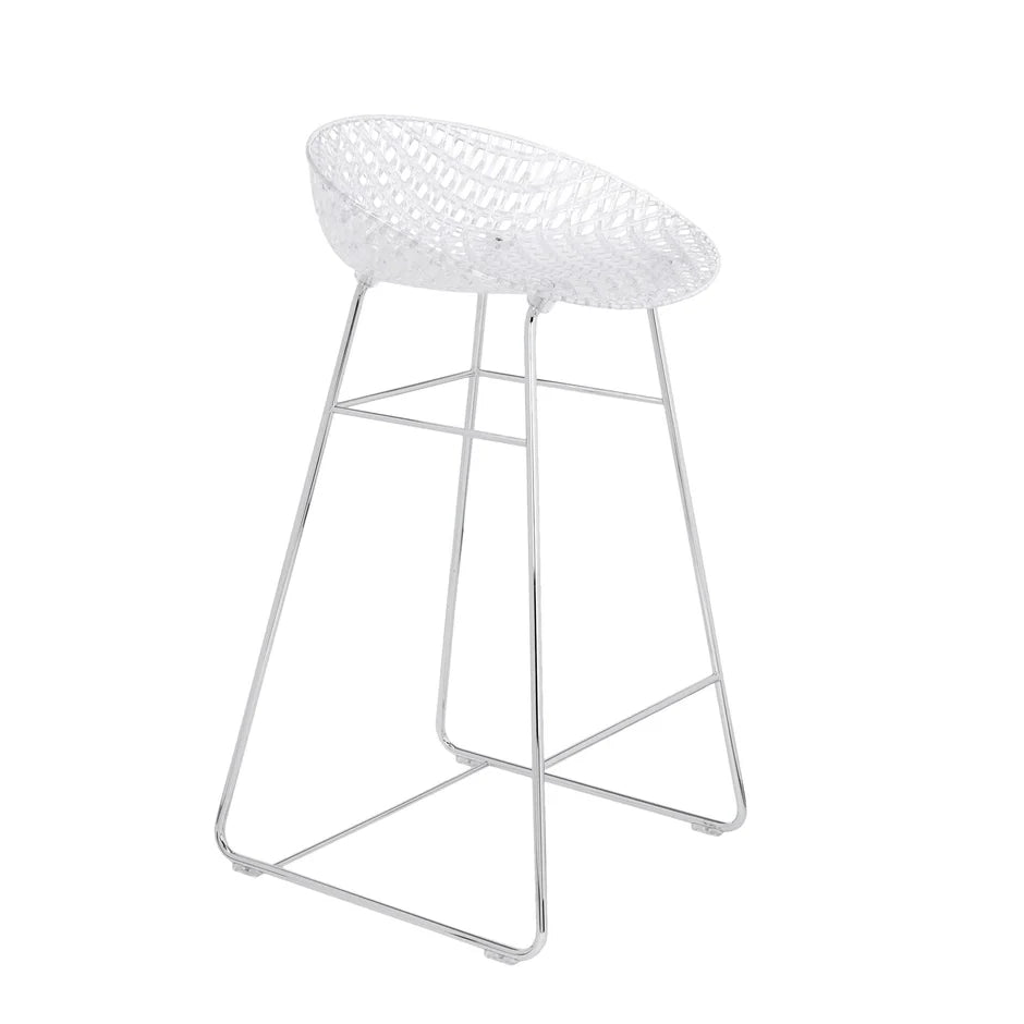 Smatrik Bar Stool by Kartell #CRYSTAL/CHROME