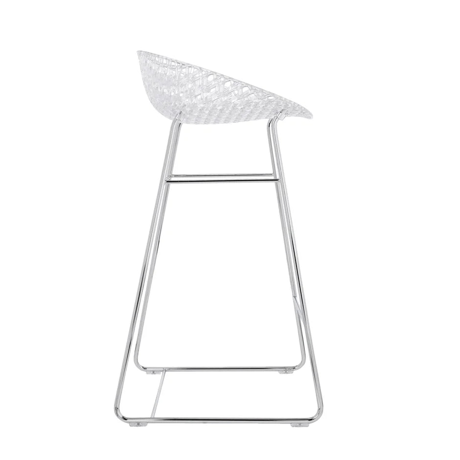 Smatrik Bar Stool by Kartell #CRYSTAL/CHROME