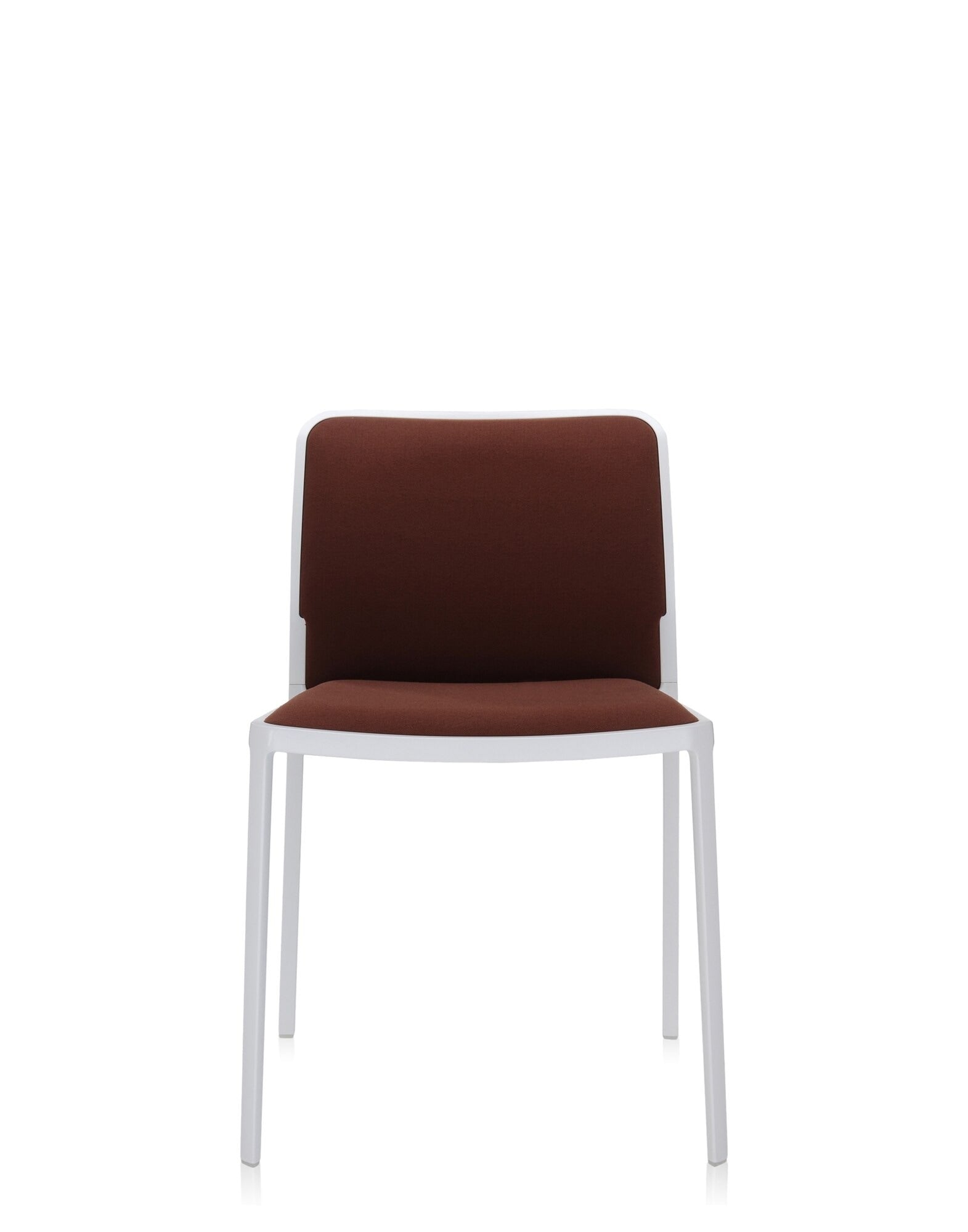 Audrey Soft Chair by Kartell #BRICK RED/WHITE PAINTED STEEL/