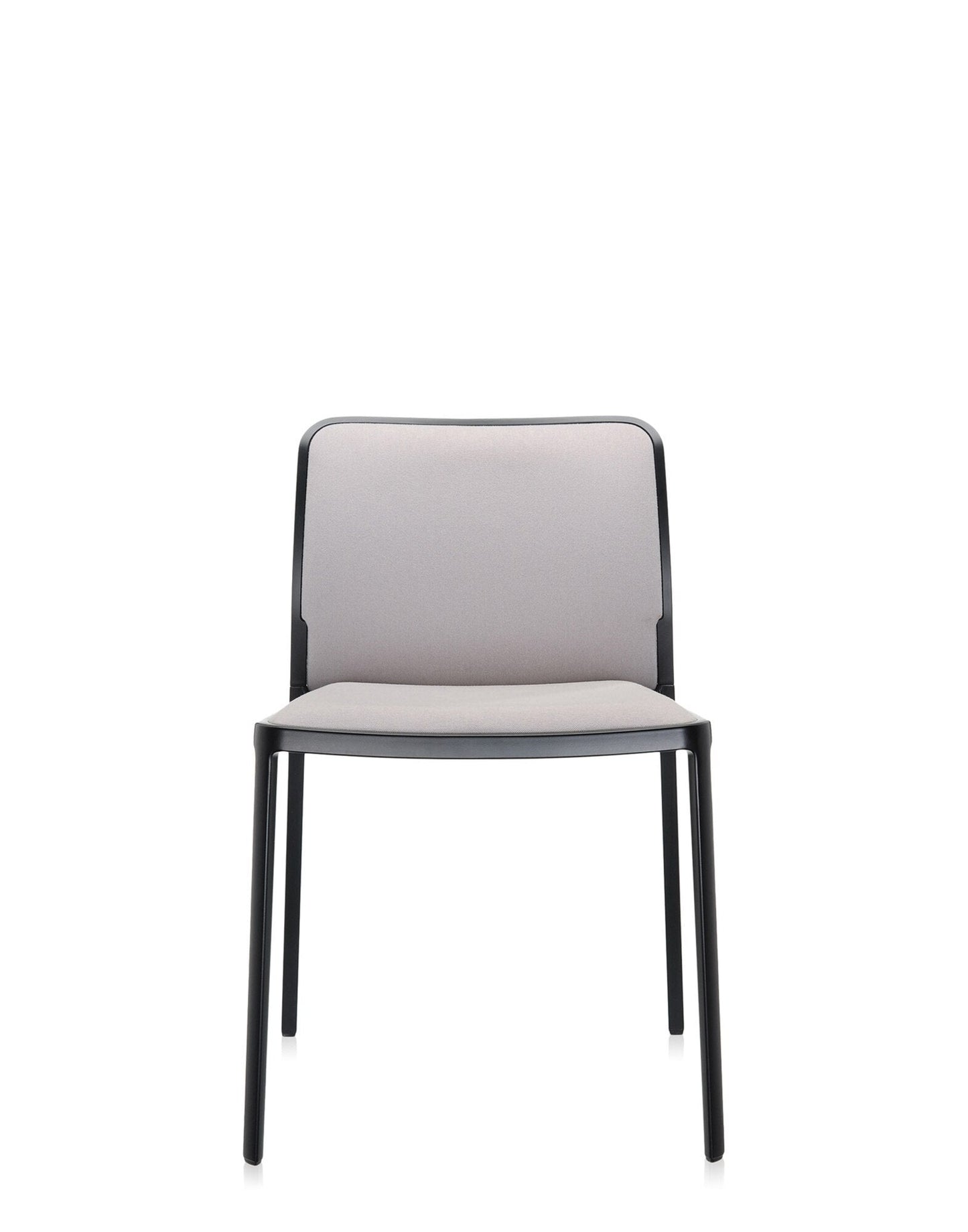 Audrey Soft Chair by Kartell #BEIGE/BLACK PAINTED STEEL/