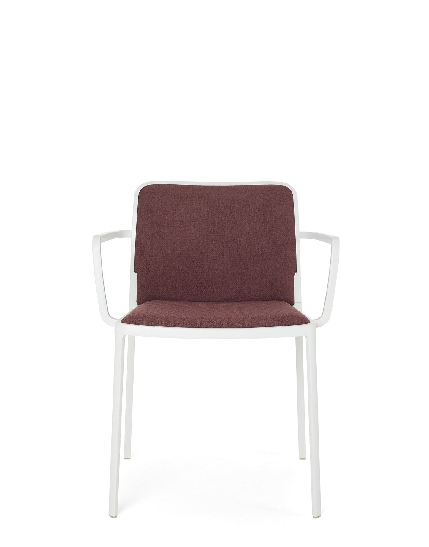 Audrey Soft Noma Armchair by Kartell #BRICK RED/WHITE PAINTED STEEL/