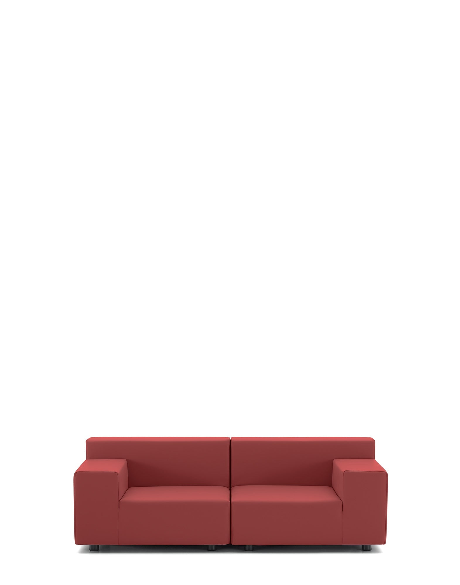 Plastics Tech Fabric Two-Seater Sofa by Kartell #BRICK RED