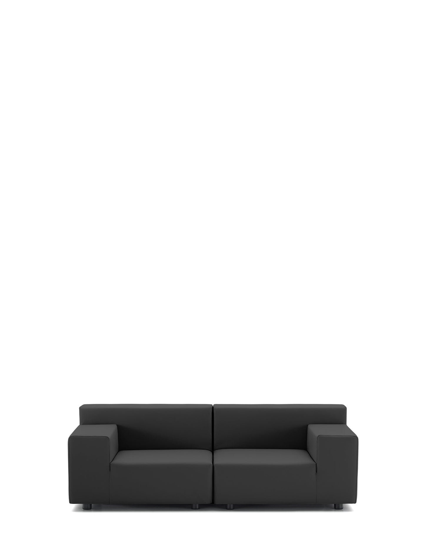 Plastics Tech Fabric Two-Seater Sofa by Kartell #GLOSSY BLACK